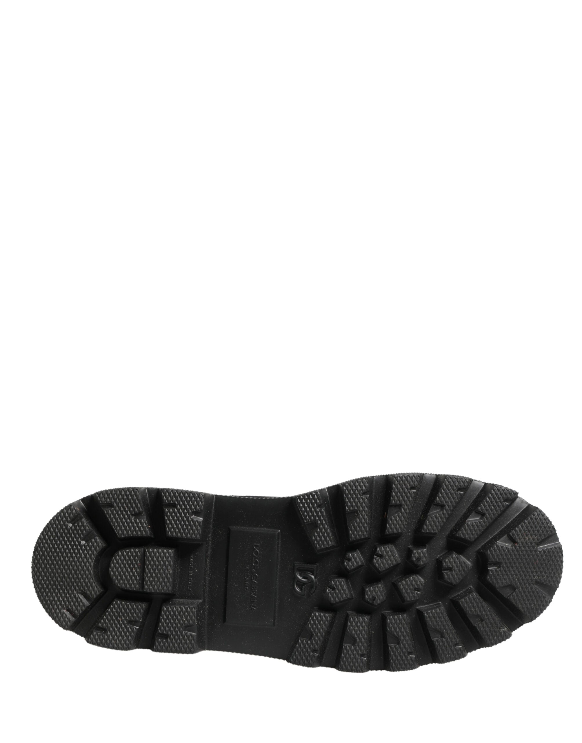 Dolce & Gabbana Schwarze Leder Combat Boots mit Trekking-Sohle