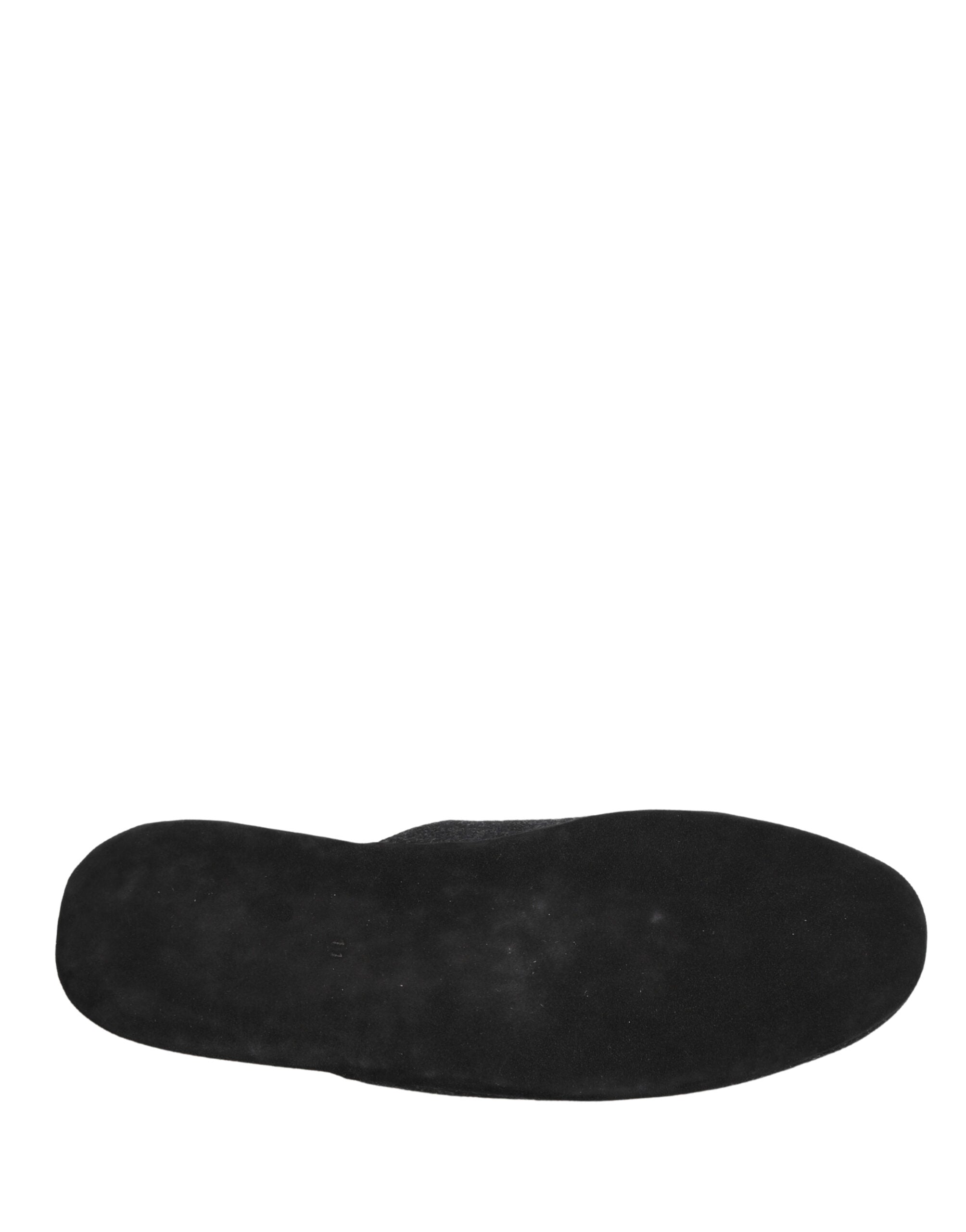 Dolce & Gabbana Anthrazit Woll-Kaschmir Stepp-Slipper