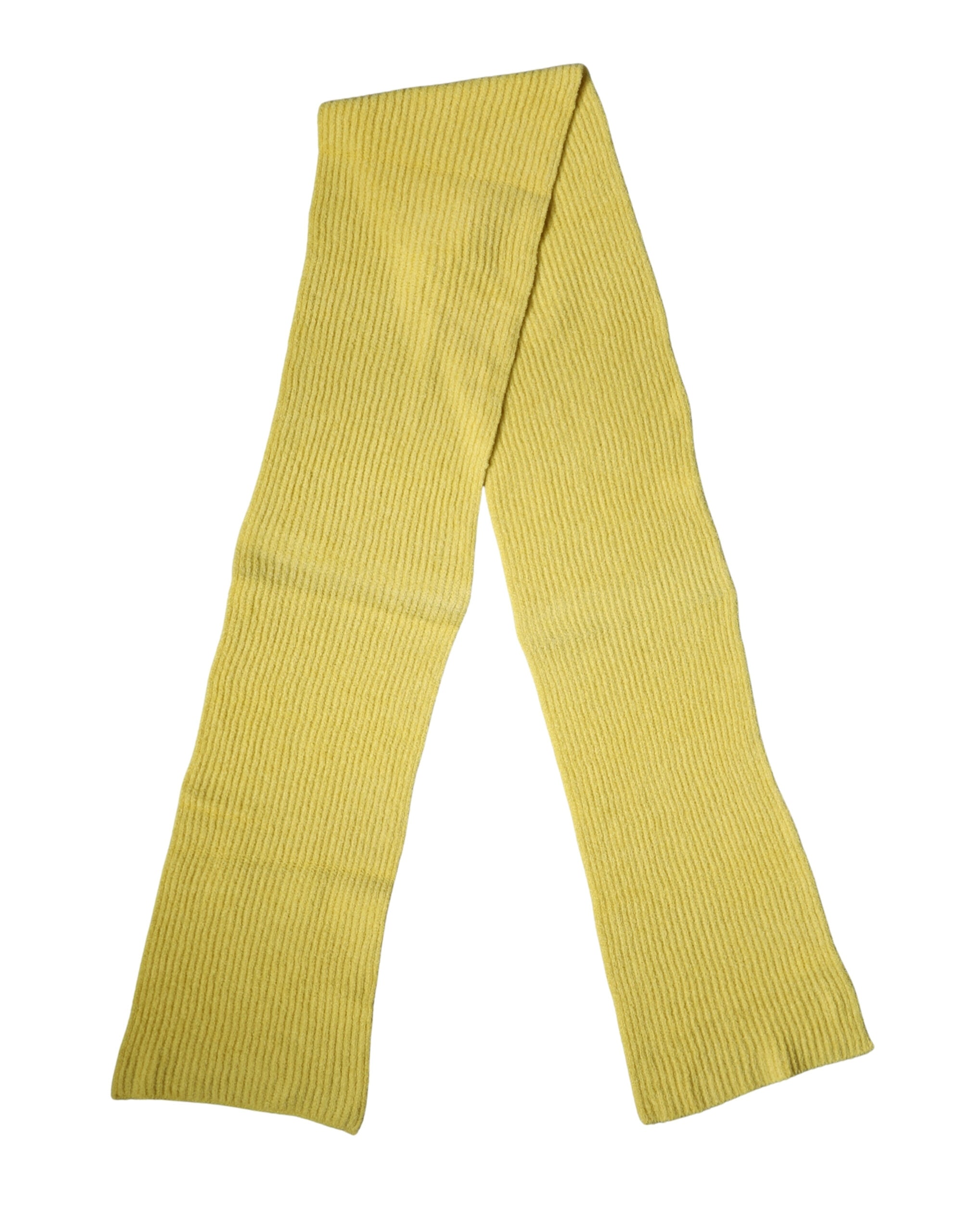 Dolce & Gabbana Gelber Baumwoll-Strick-Schal 270cm x 31cm für Herren