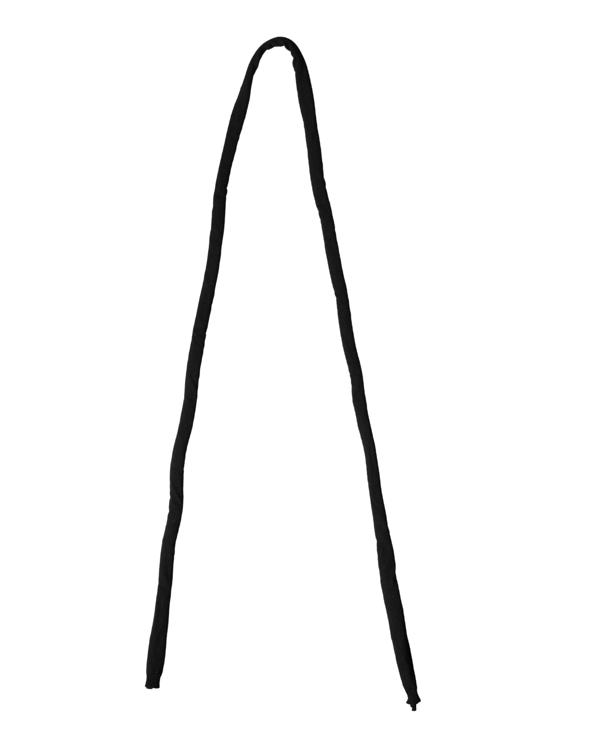 Dolce & Gabbana Schwarzer Wollschal Gestrickt 259cm x 17cm Herrenschal