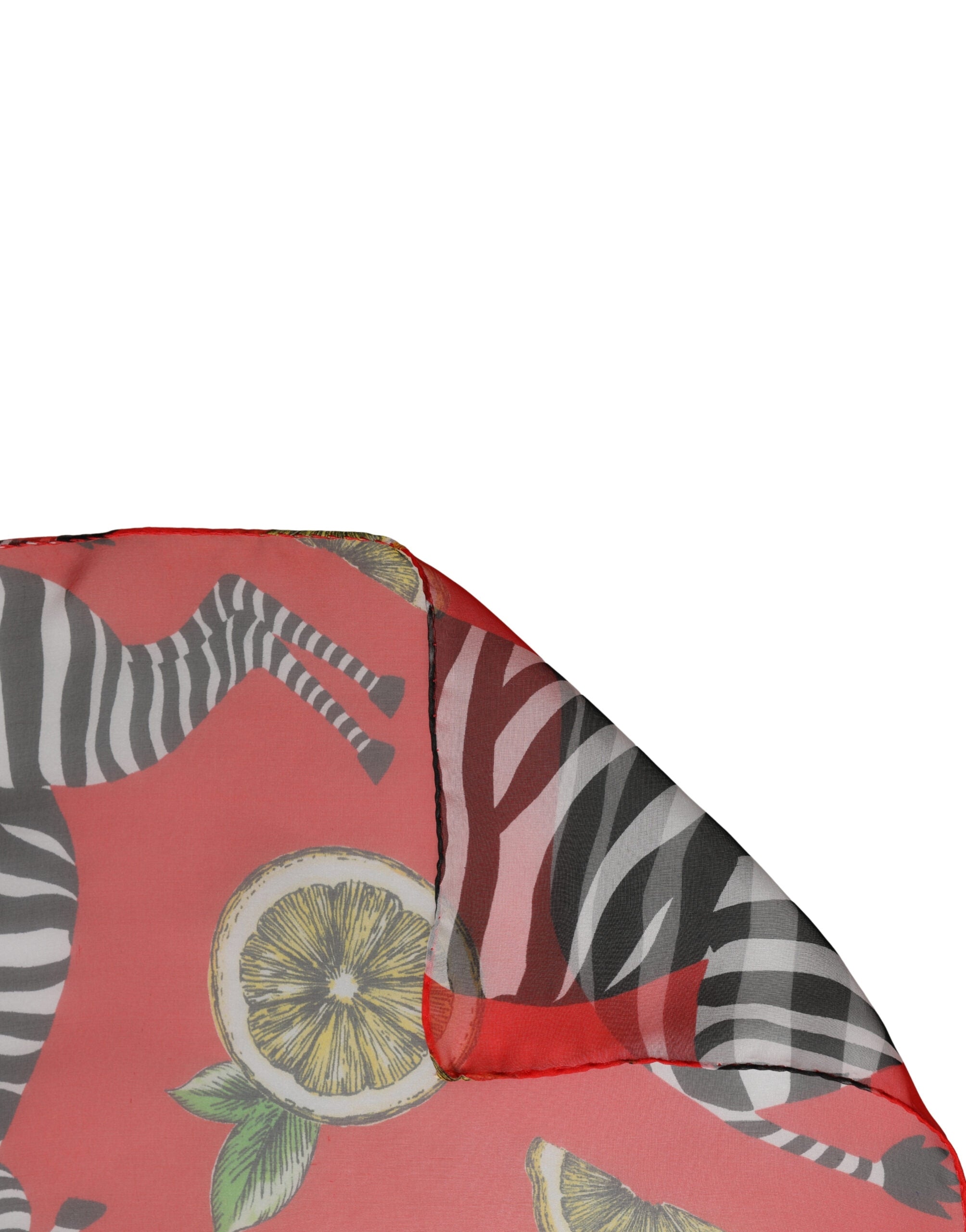 Dolce & Gabbana Roter Schal aus Seide im Zebra-Print, Wickeloptik, 200cm x 132cm