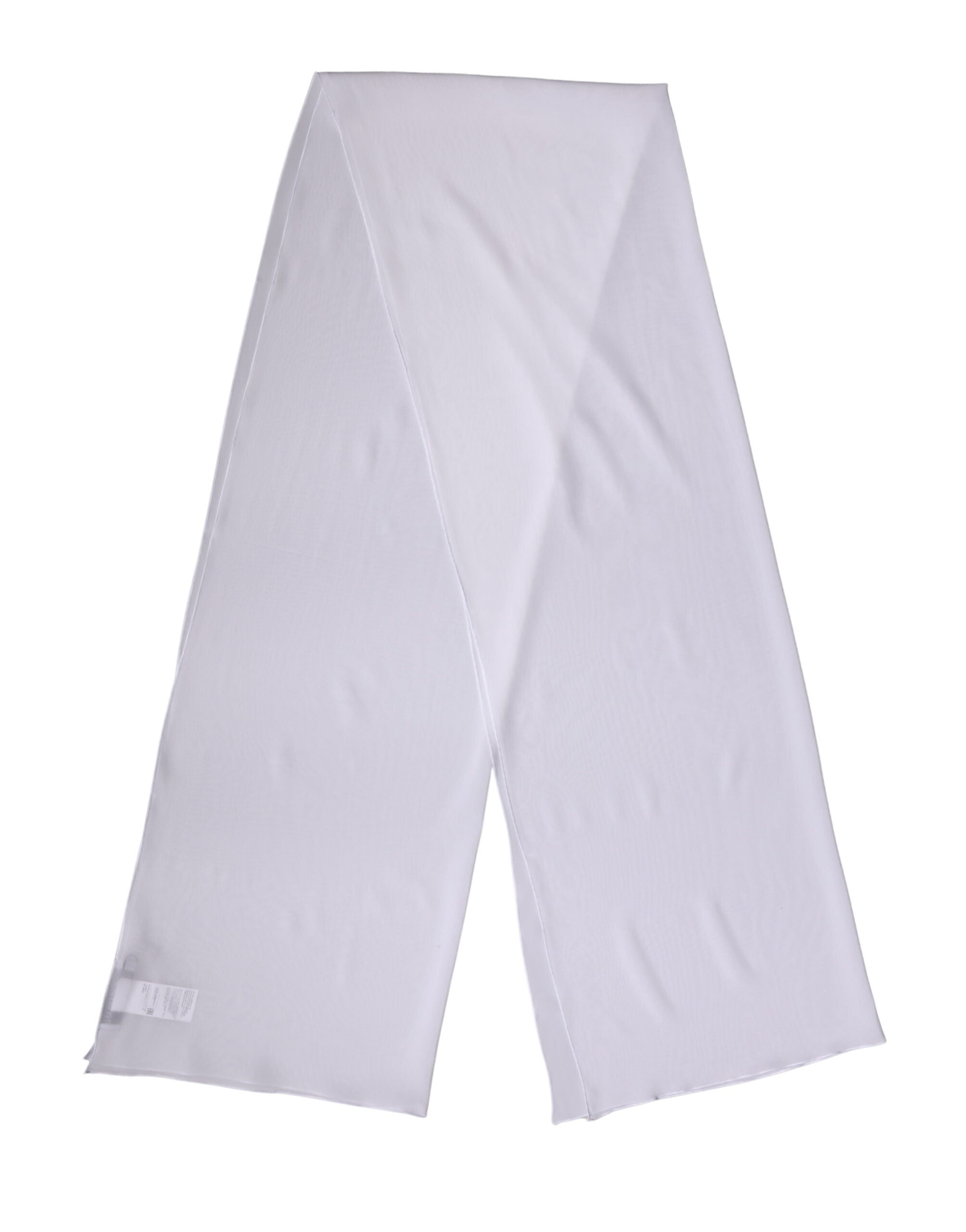 Dolce & Gabbana Weißer Seiden-Nackenschal Stola 200cm x 64cm Schal