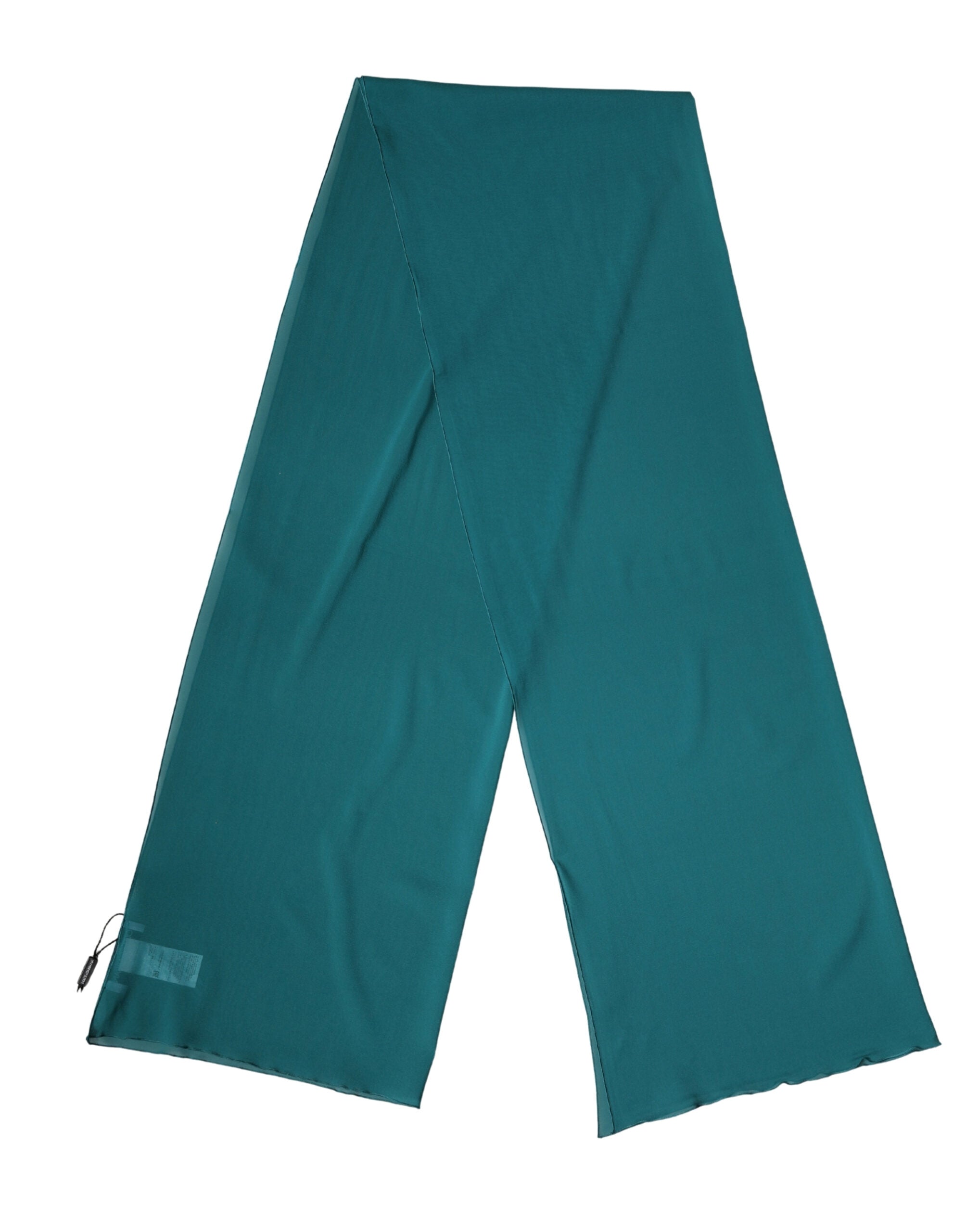 Dolce & Gabbana Blau-grüner Seidenschal Stola 200cm x 64cm