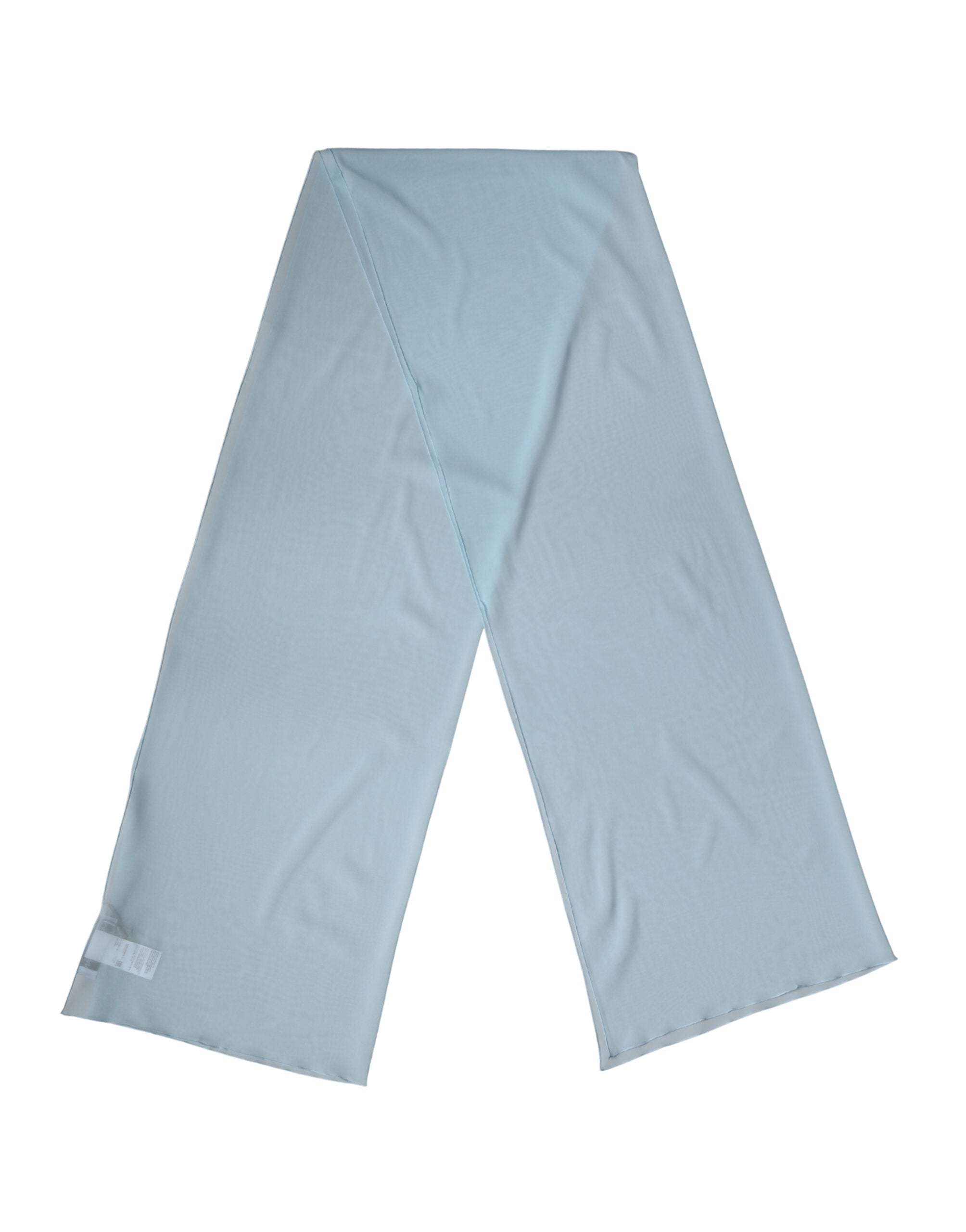 Dolce & Gabbana Hellblauer Seiden-Nackenschal Stola 200cm x 64cm Schal