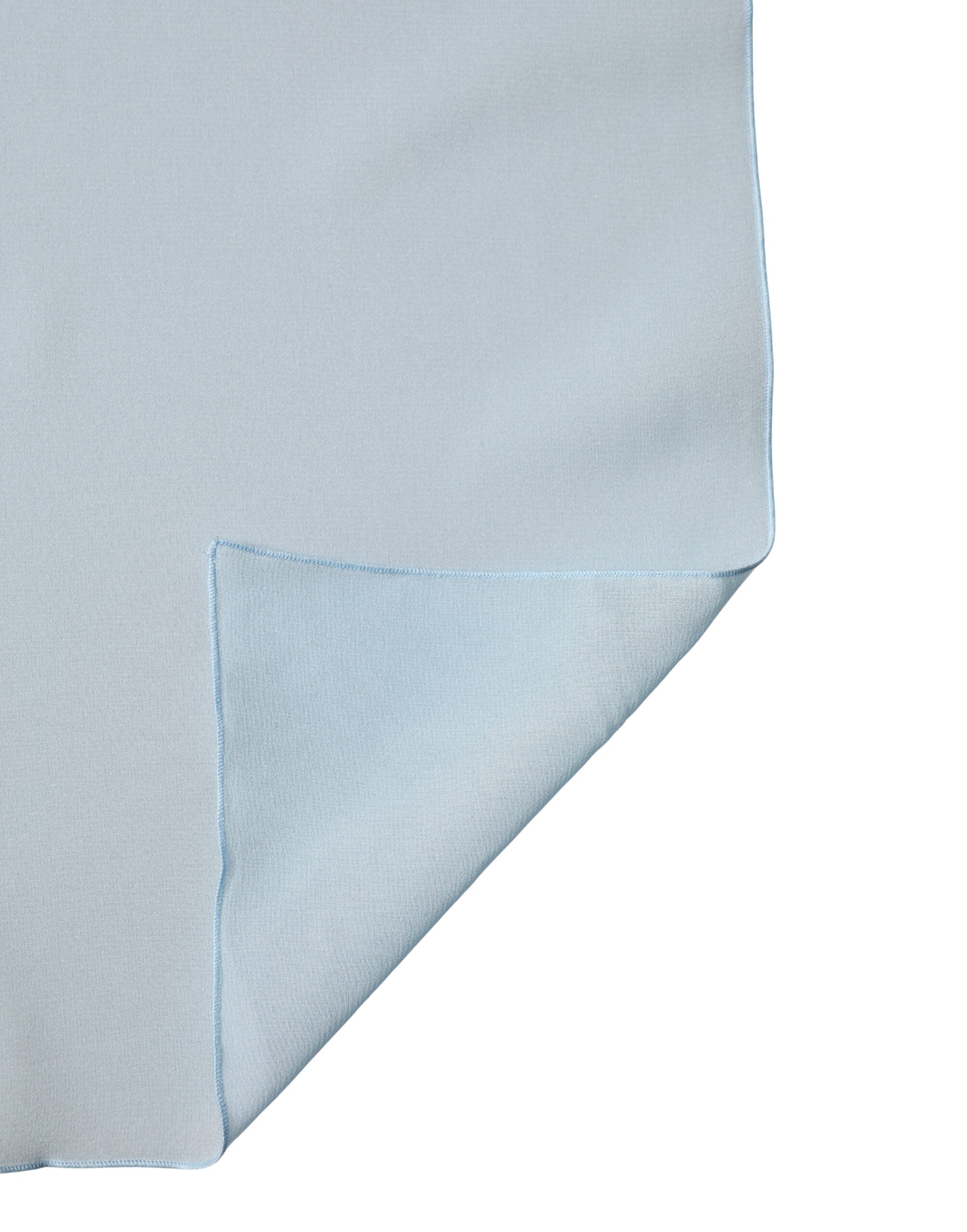 Dolce & Gabbana Hellblauer Seiden-Nackenschal Stola 200cm x 64cm Schal