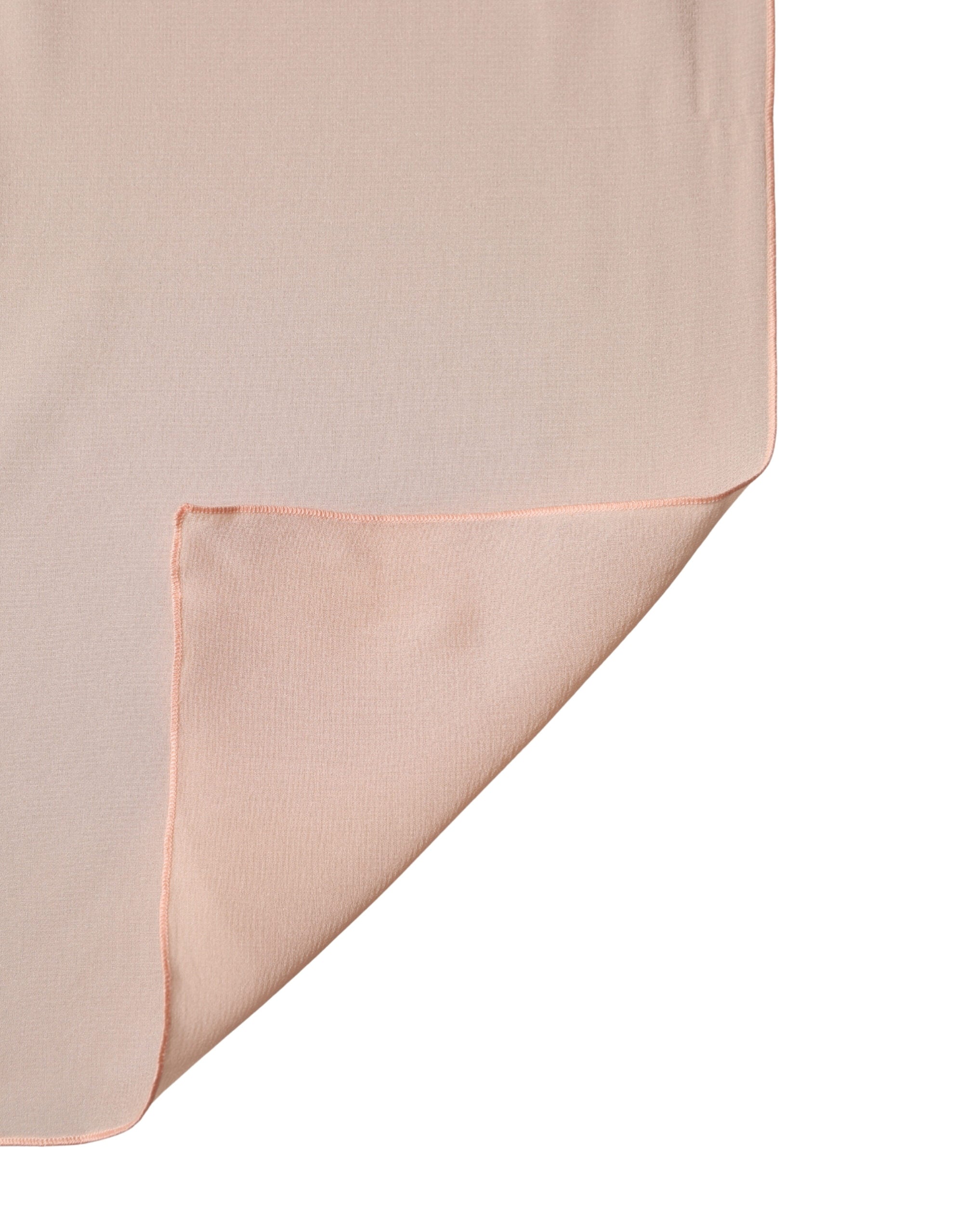 Dolce & Gabbana Pfirsichfarbener Seidenschal Damen Stola 200cm x 64cm Schal