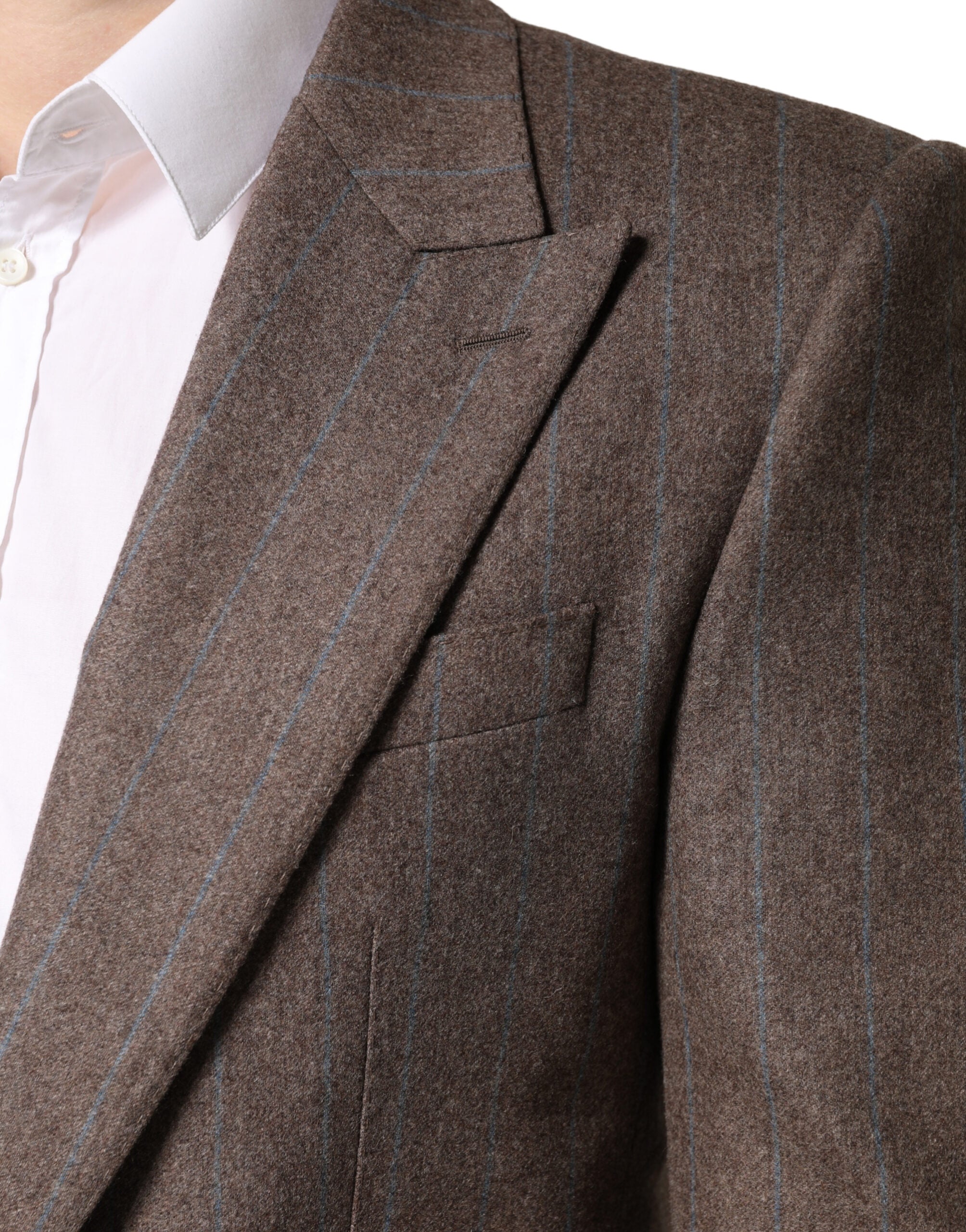 Dolce & Gabbana Brauner Nadelstreifen-Sakko mit Einreiher