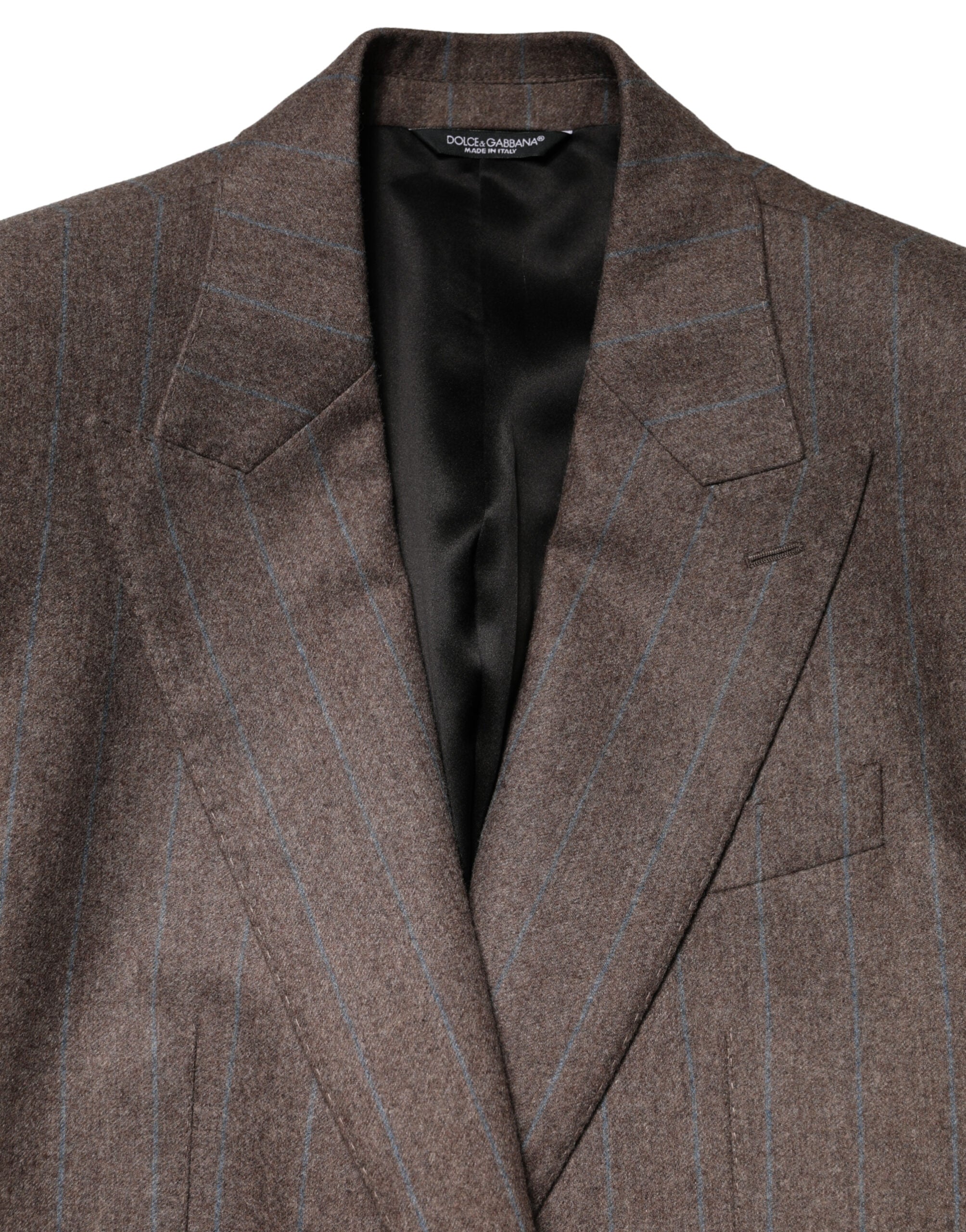 Dolce & Gabbana Brauner Nadelstreifen-Sakko mit Einreiher