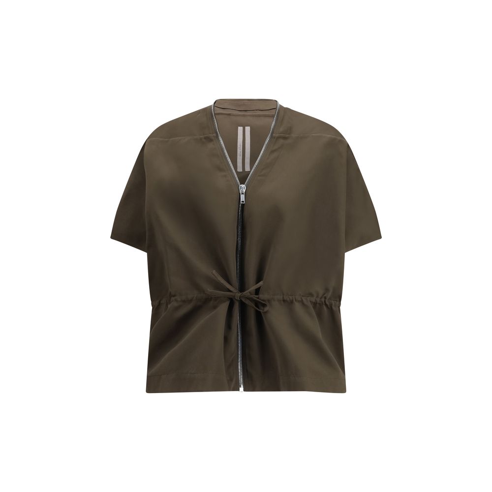 Rick Owens Braune Shell-Jacke aus Polyester