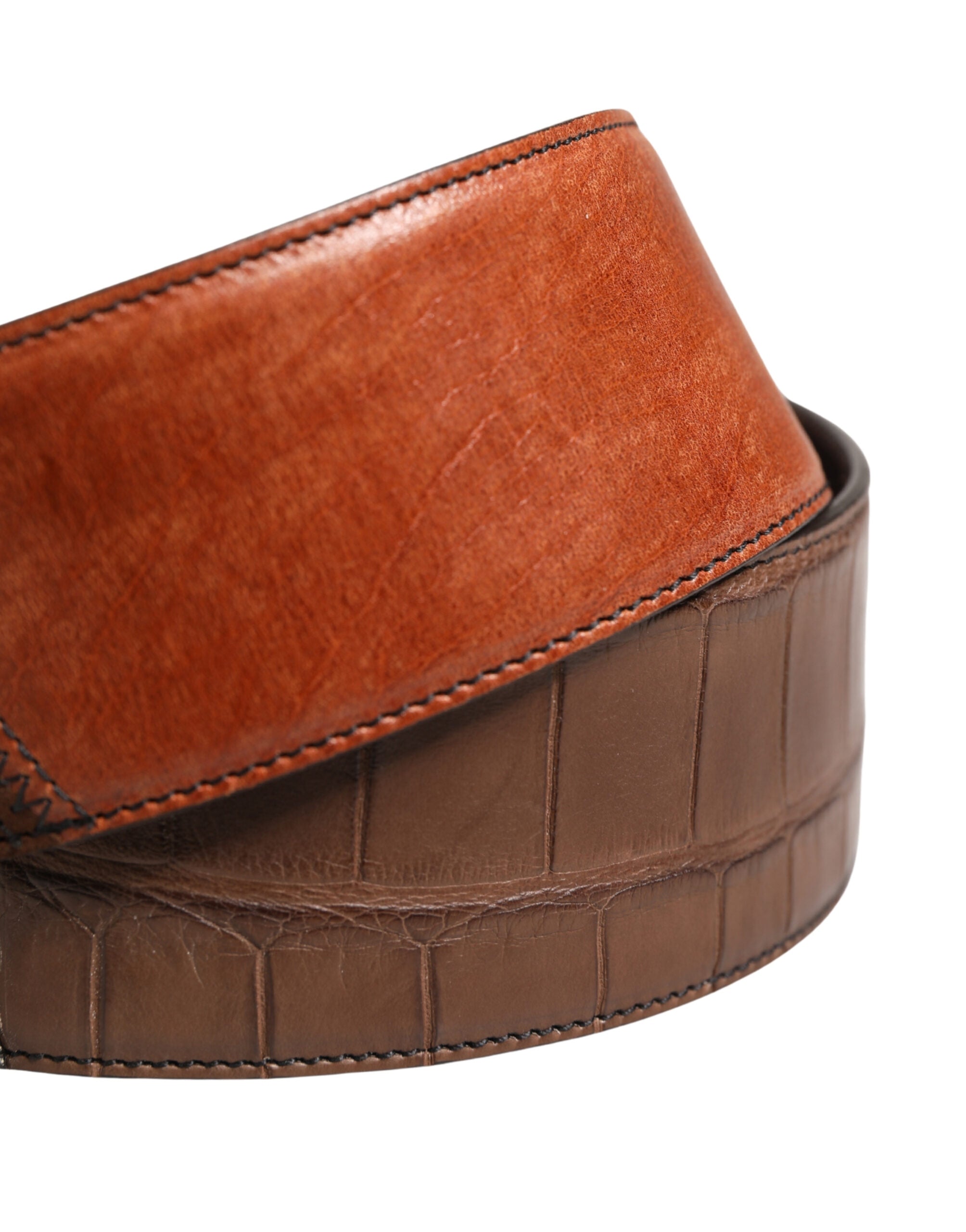 Dolce & Gabbana Brauner Pferdeleder-Samt-Taschen-Schultergurt