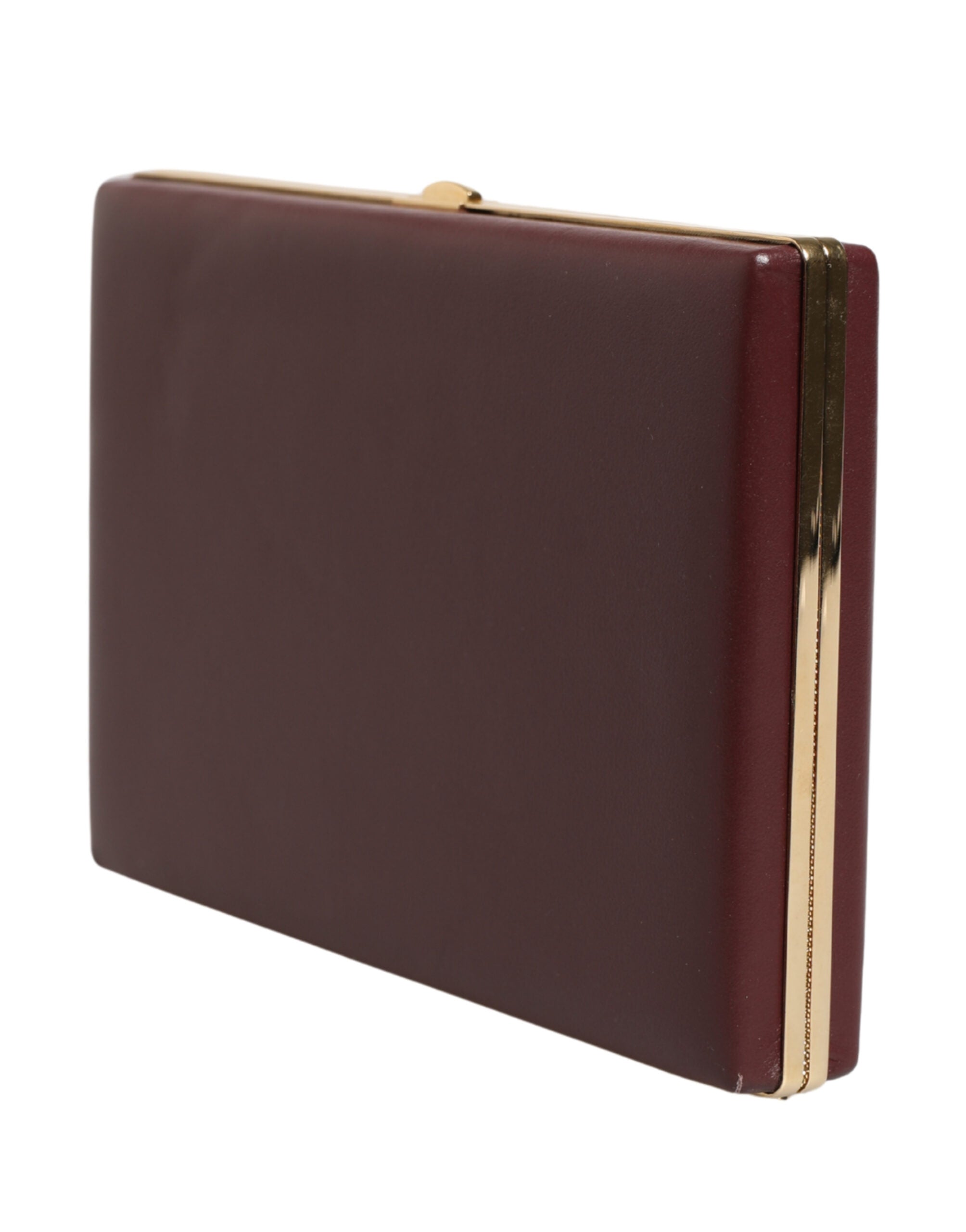 Dolce & Gabbana Braune Kalbsleder-Clutch für Damen – Abendtasche
