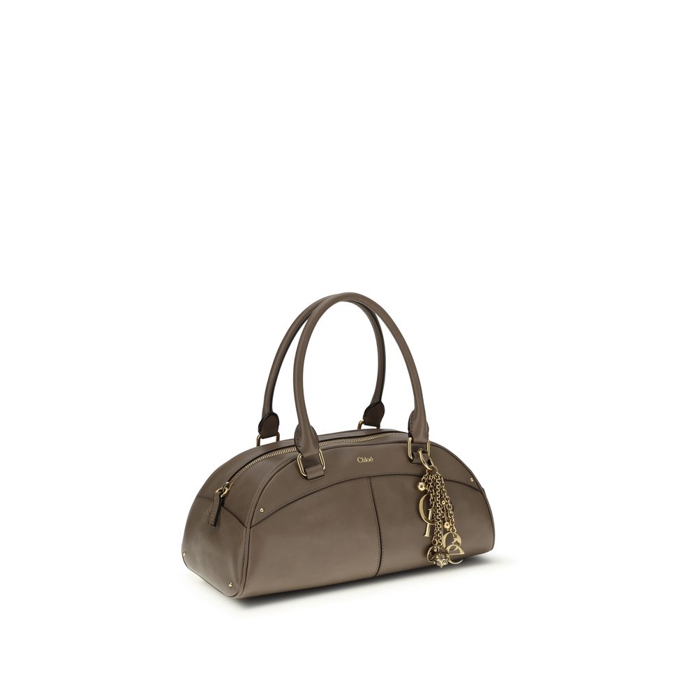 Chloé Graue Kalbsleder Bos Taurus Schultertasche