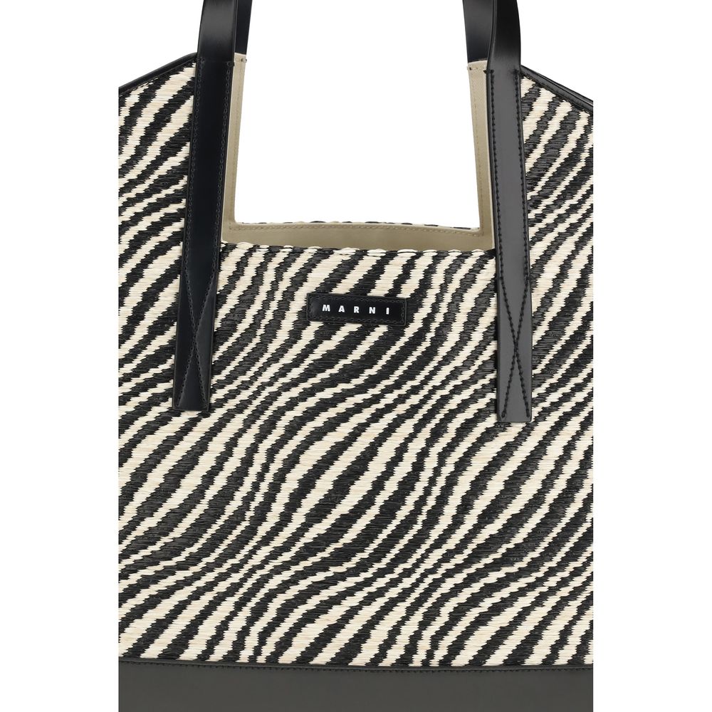 Marni Schwarze Schultertasche aus Polyamid