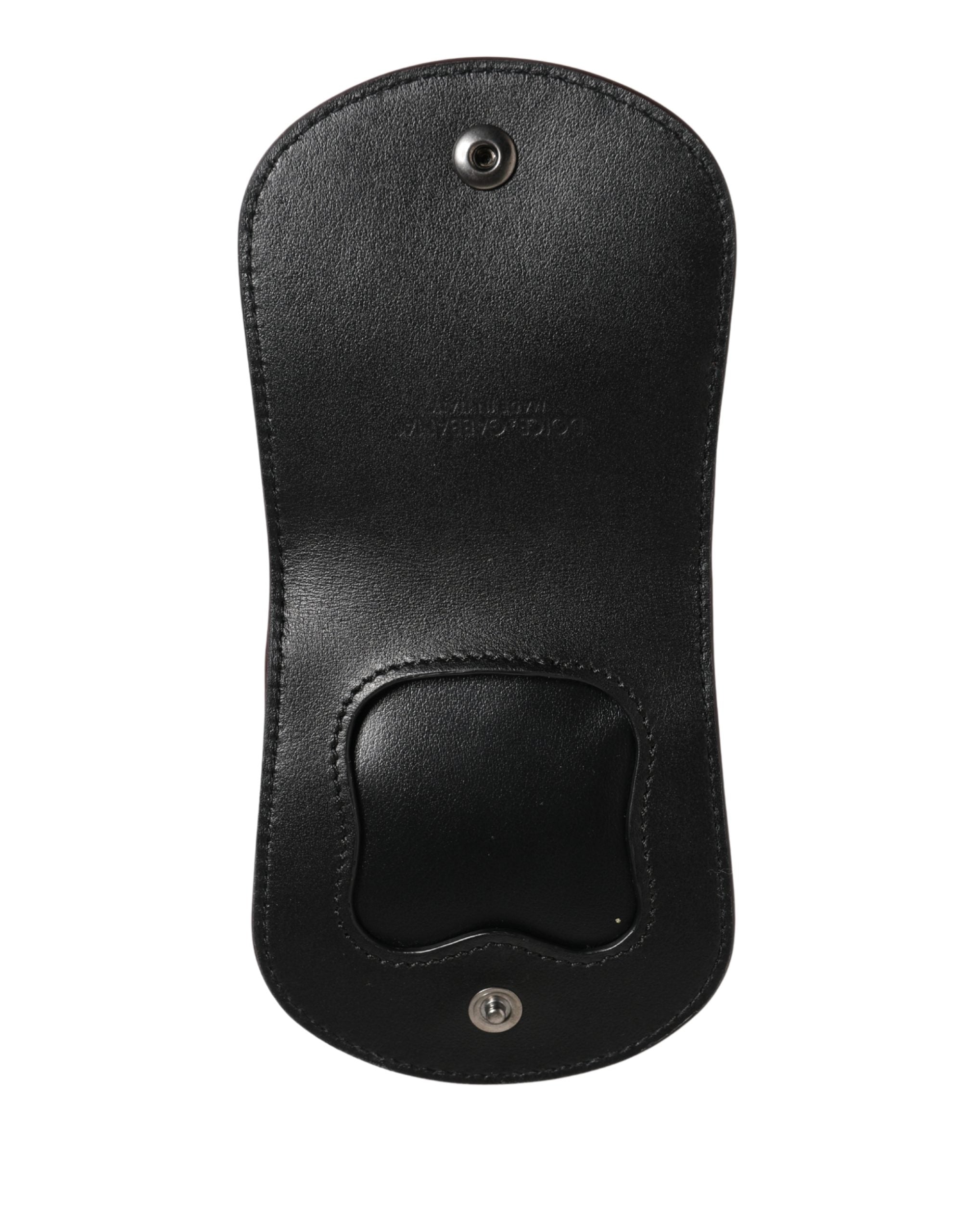 Dolce & Gabbana Burgunder Etui aus exotischem Leder für Kondome, Brieftasche