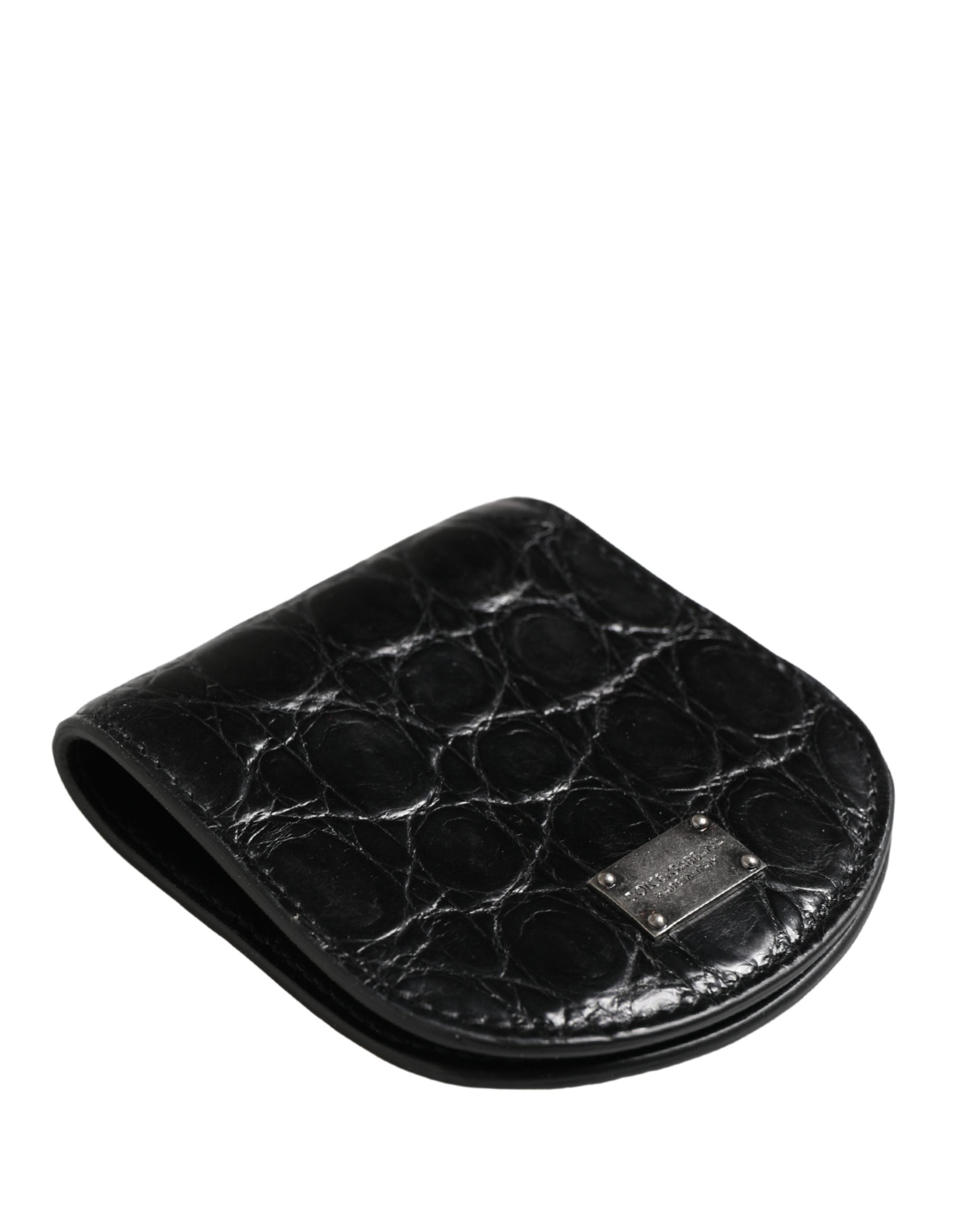 Dolce & Gabbana Schwarzetui aus exotischem Leder für Kondome, Tasche, Portemonnaie