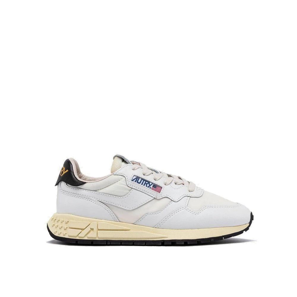 Autry Weiße Low-Top-Sneaker aus Leder