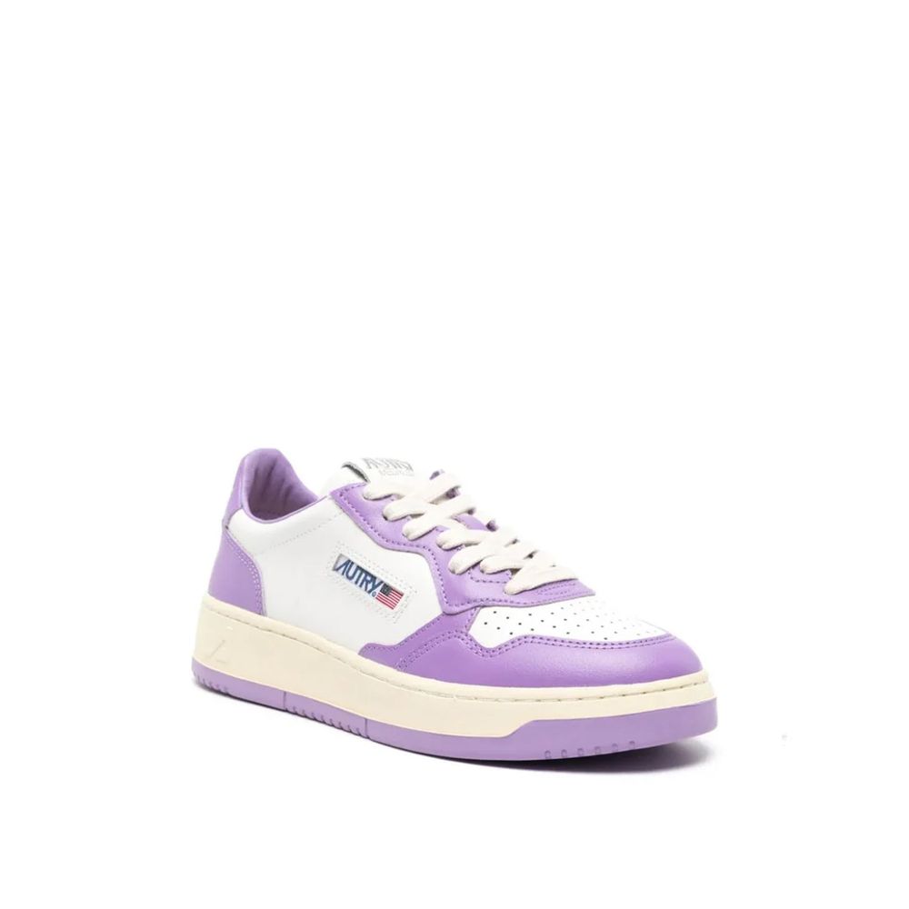Autry Mehrfarbige Leder-Sneaker mit niedrigem Schaft