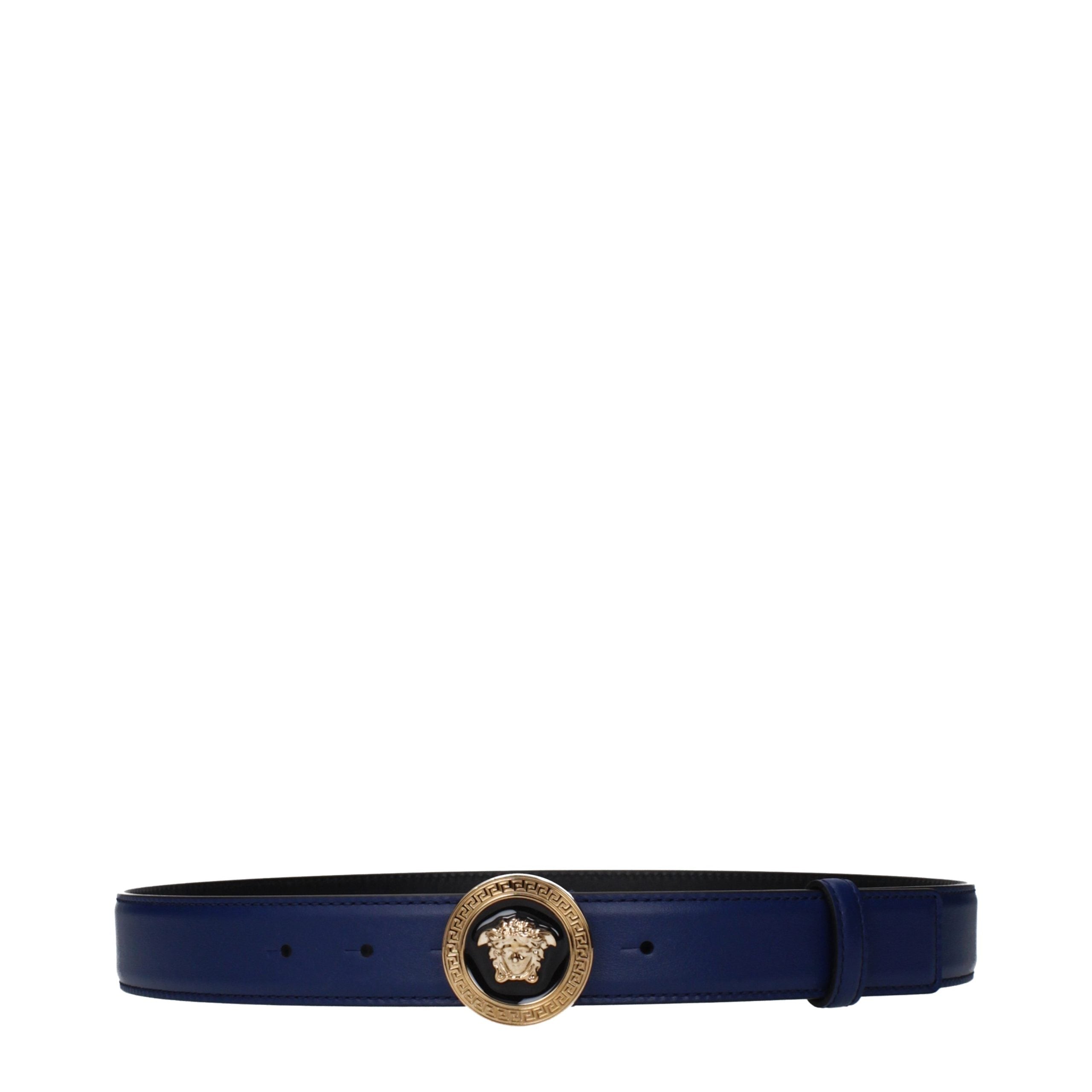 Versace Blauer Ledergürtel
