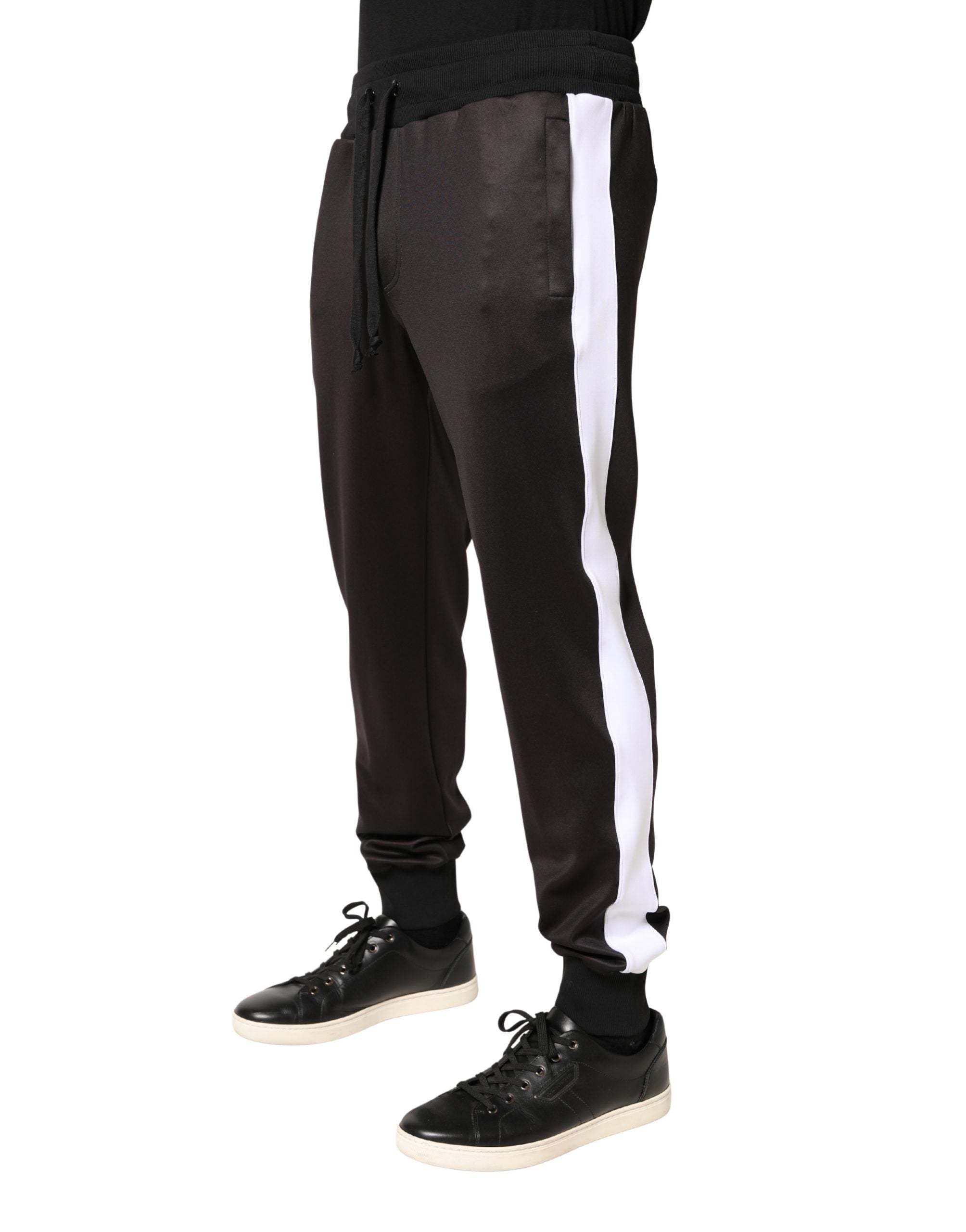 Dolce & Gabbana Braune Skinny Jogger-Hose aus Polyester