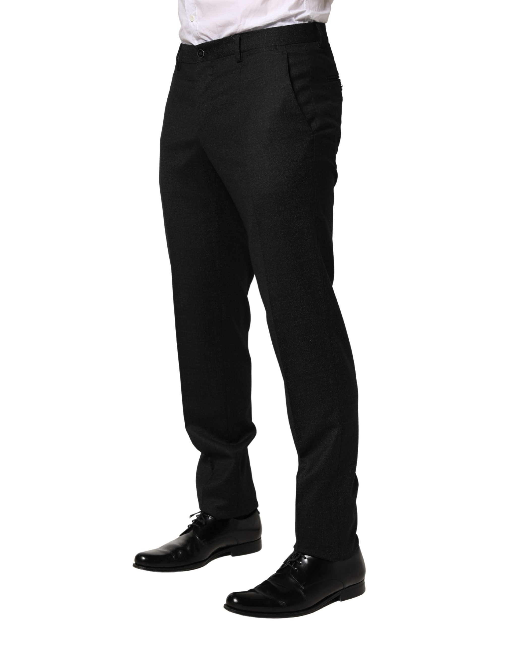Dolce & Gabbana Schwarze Skinny Woll-Anzughose für Herren