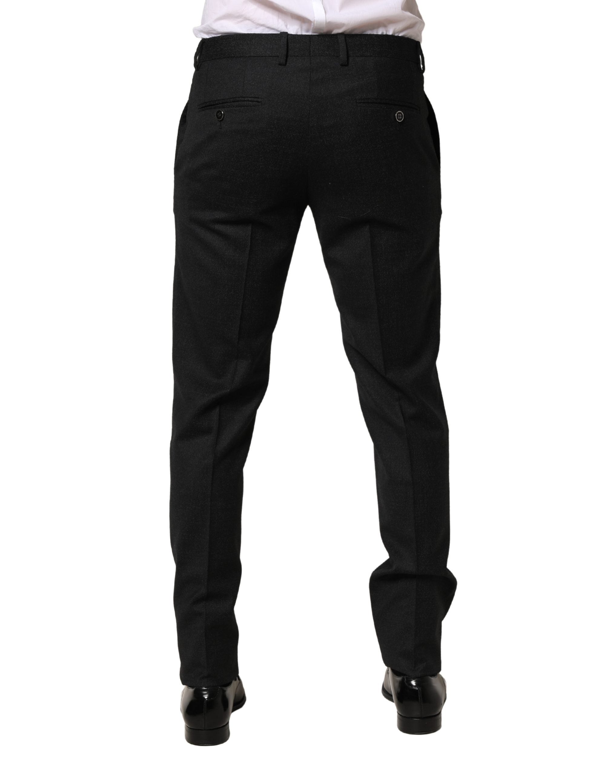 Dolce & Gabbana Schwarze Skinny Woll-Anzughose für Herren