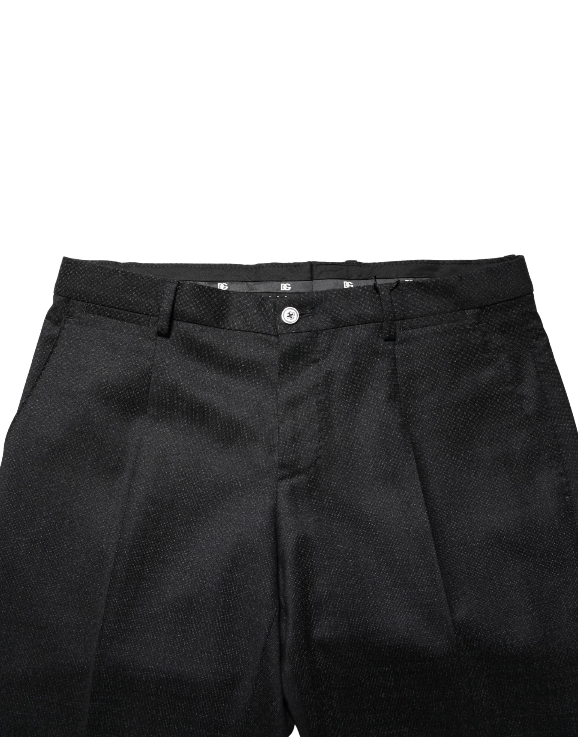 Dolce & Gabbana Schwarze Skinny Woll-Anzughose für Herren