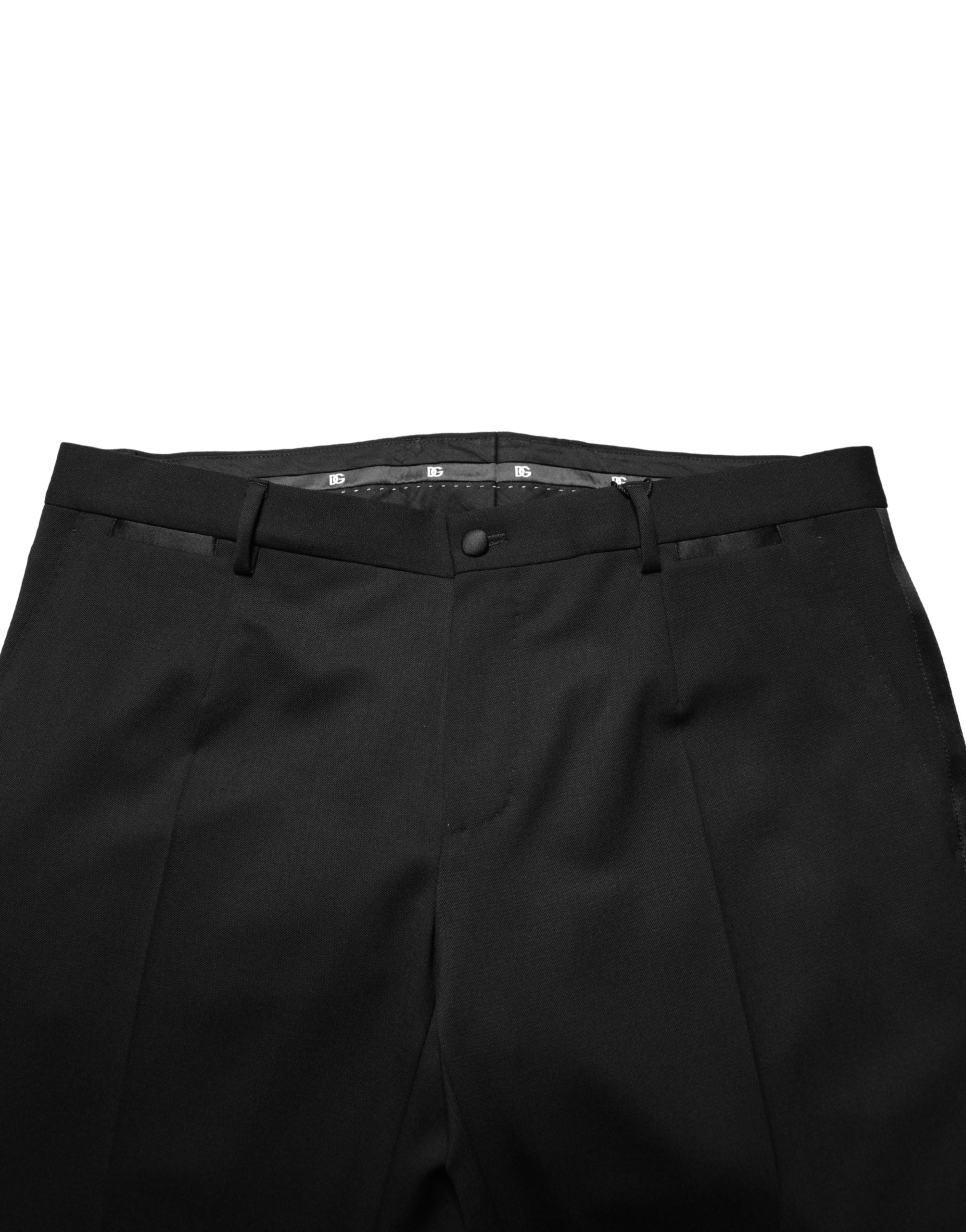 Dolce & Gabbana Schwarze Skinny Woll-Anzughose für Herren