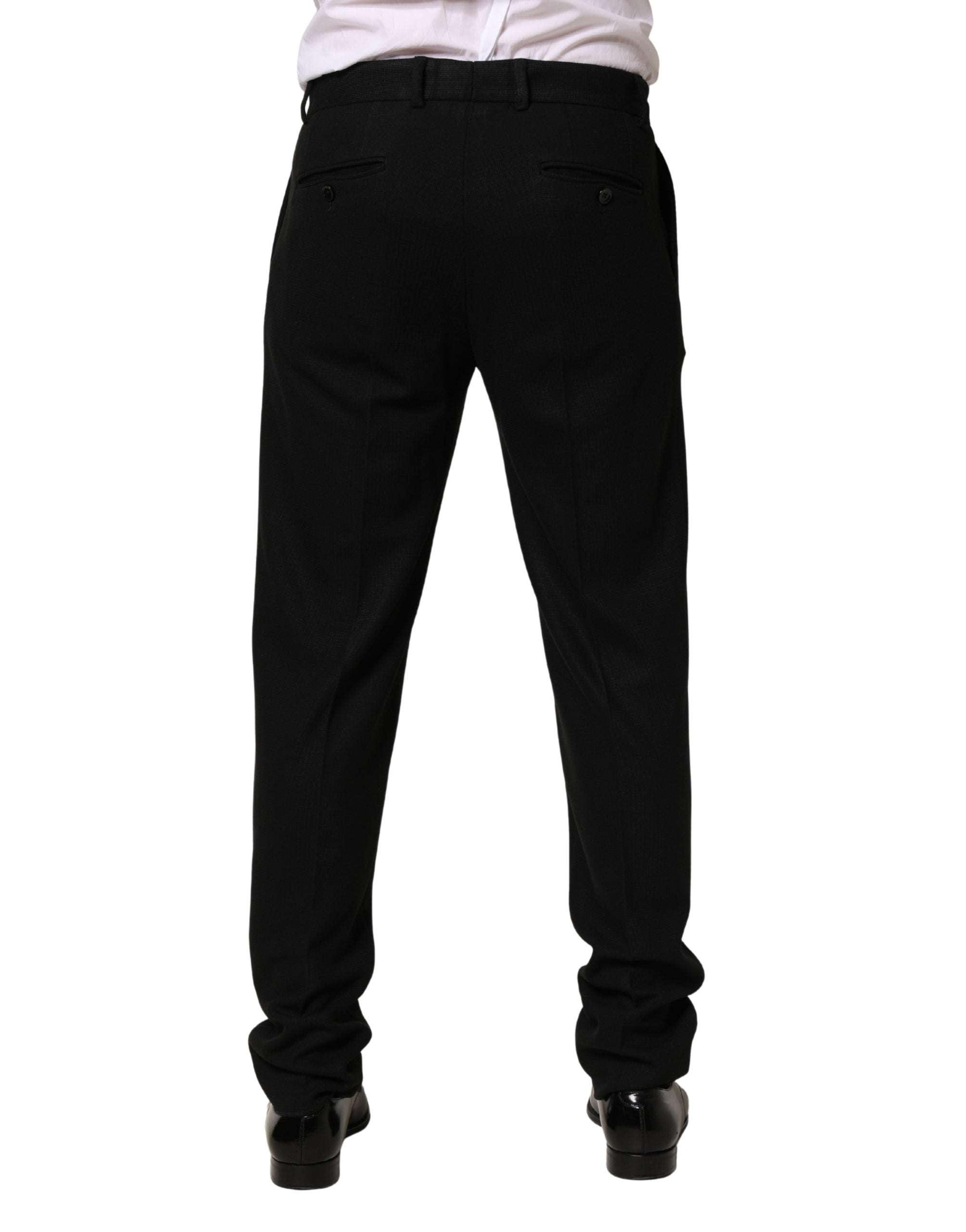 Dolce & Gabbana Schwarze Skinny Woll-Anzughose für Herren