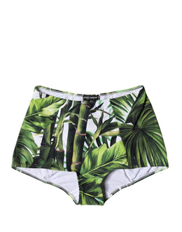 Dolce & Gabbana Grüner Blumenprint High-Waist Miederhose