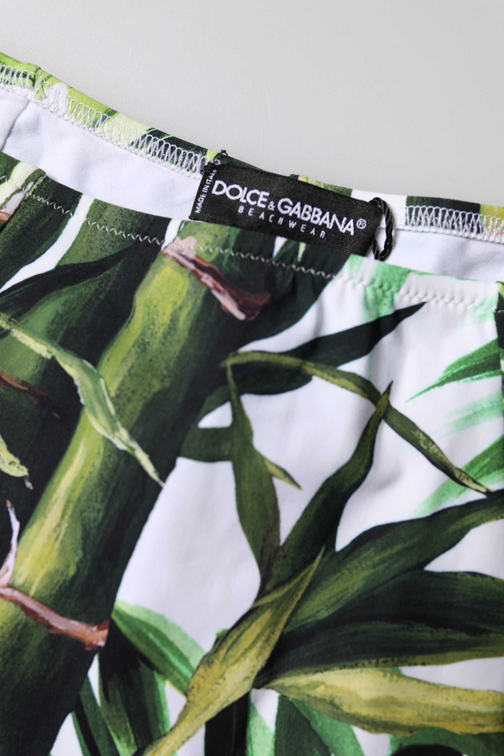 Dolce & Gabbana Grüner Blumenprint High-Waist Miederhose