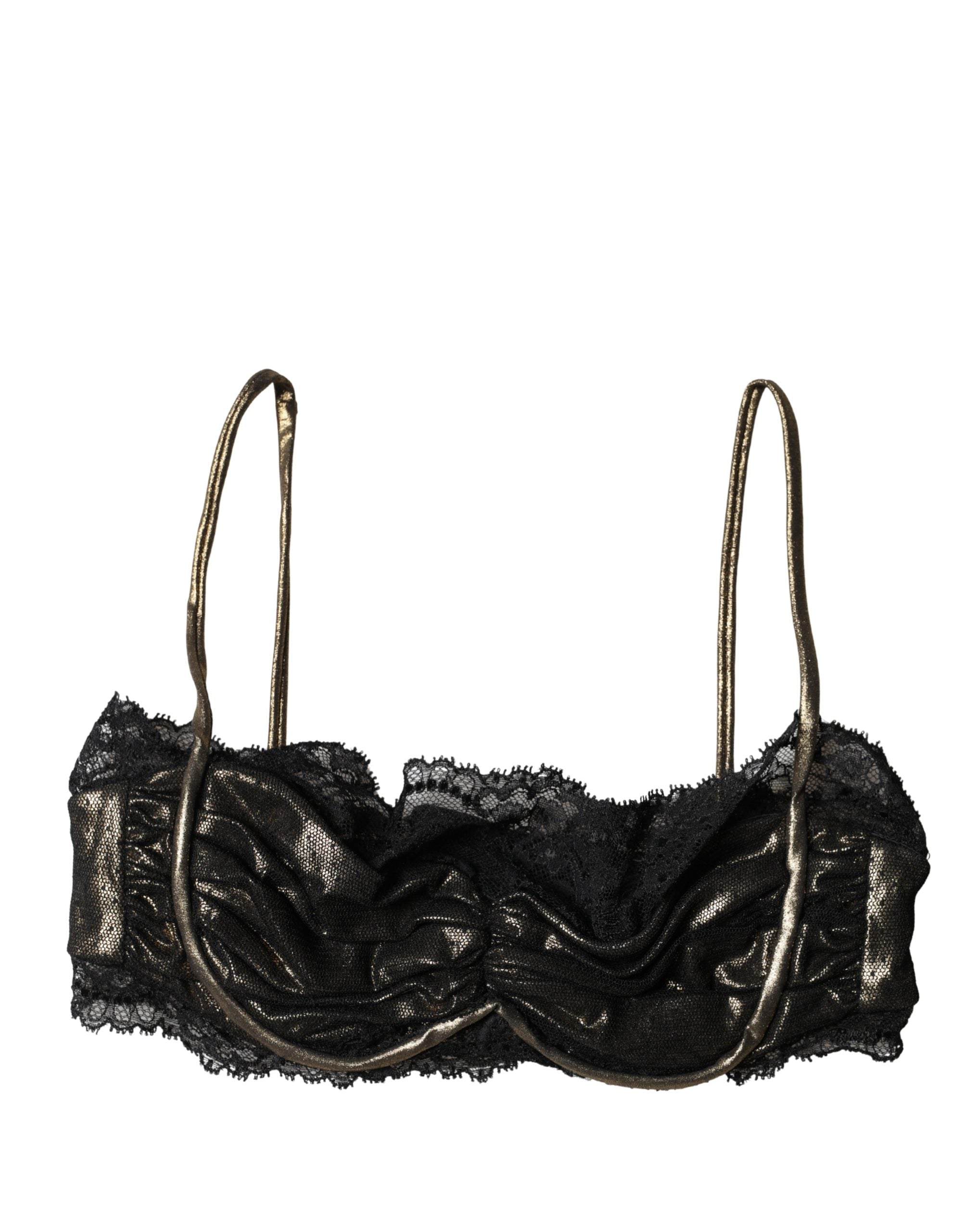 Dolce & Gabbana Schwarzer Seiden-Balkonett-BH mit Bügel