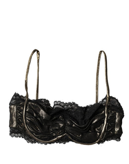 Dolce & Gabbana Schwarzer Seiden-Balkonett-BH mit Bügel