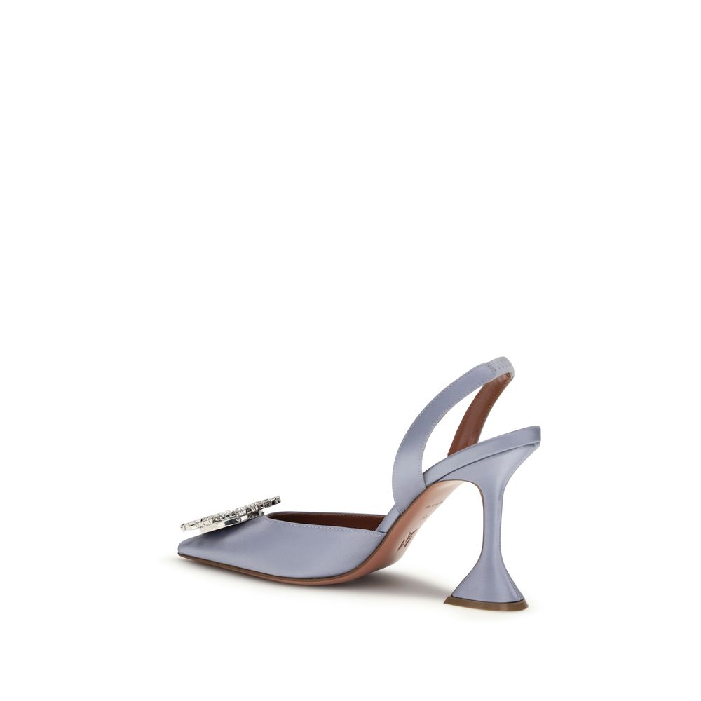 Amina Muaddi Lila Seidenpumps