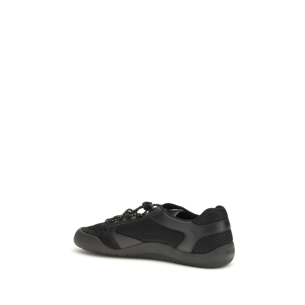 Prada Schwarze Sneaker aus Polyester für sportliche Looks