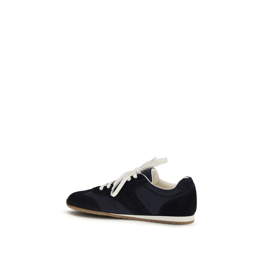 Prada Blaue Kalbsleder Bos Taurus Sportschuhe