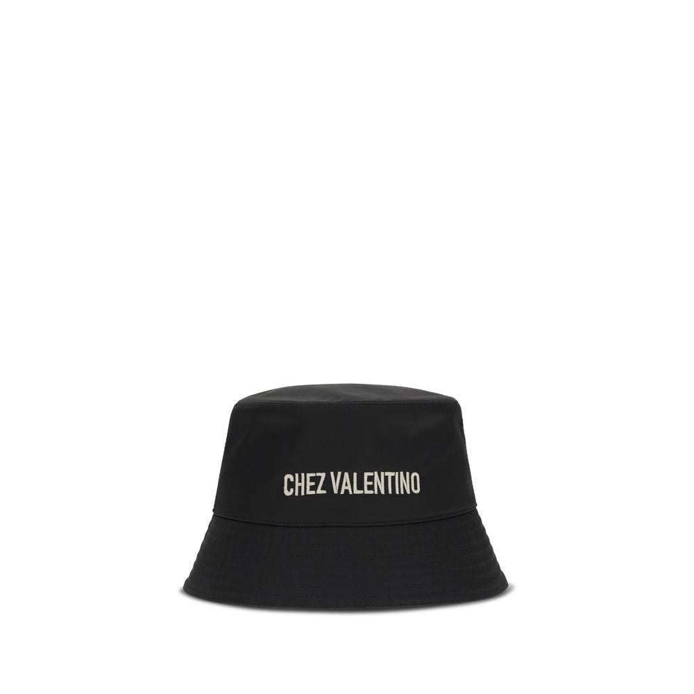 Valentino Garavani Schwarzer Baumwoll-Bucket Hat