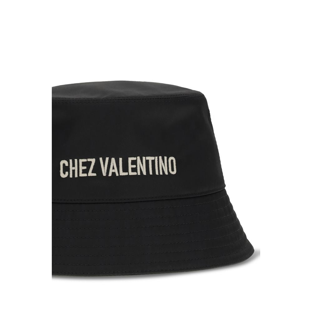 Valentino Garavani Schwarzer Baumwoll-Bucket Hat
