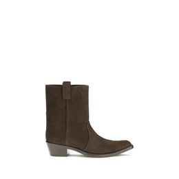 Khaite Braune Ankle Boots aus Kalbsleder Bos Taurus