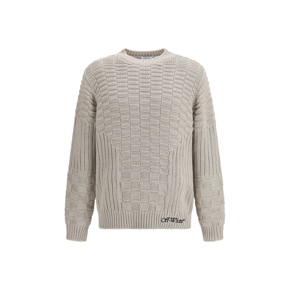 Off-White Beige Baumwoll-Sweatshirt