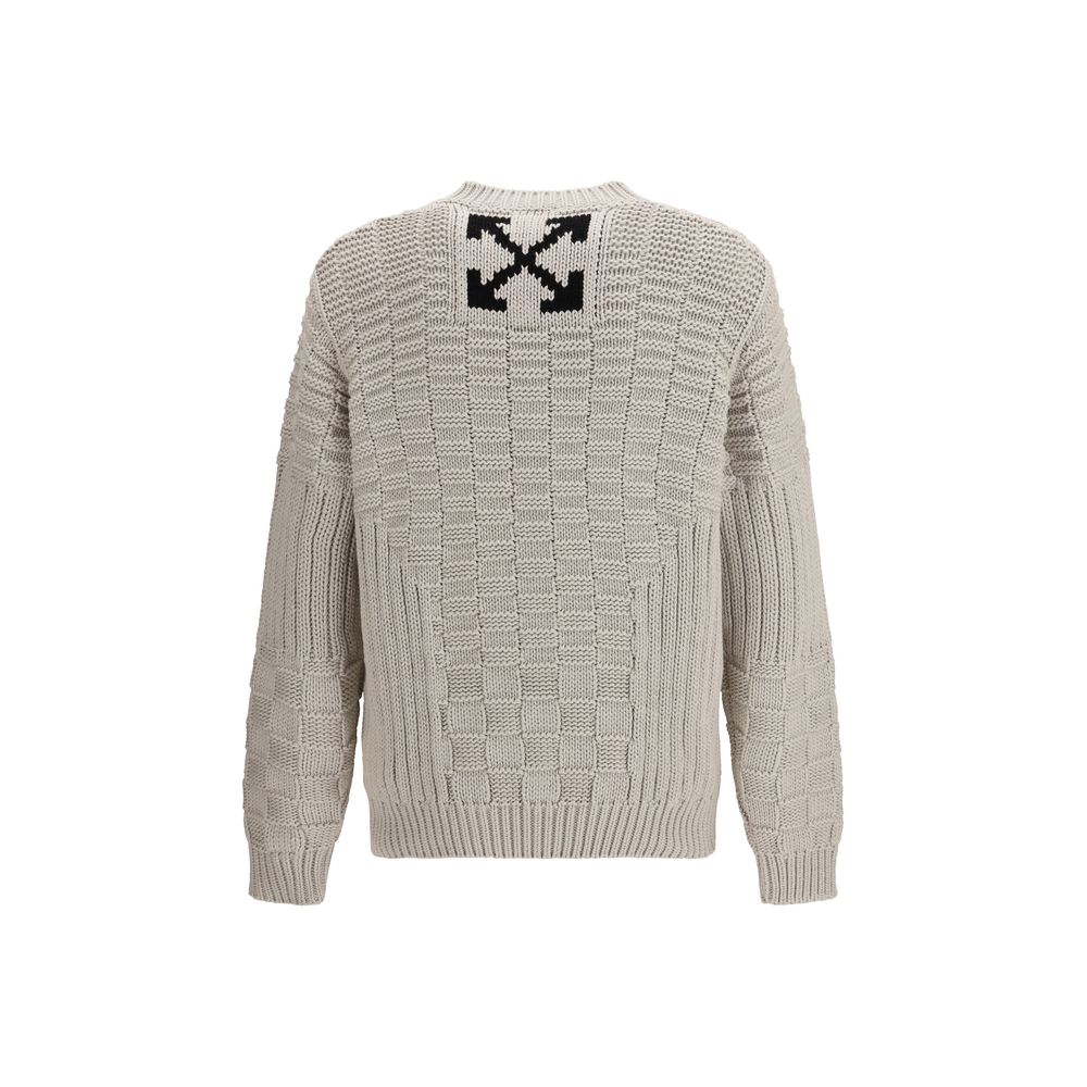 Off-White Beige Baumwoll-Sweatshirt