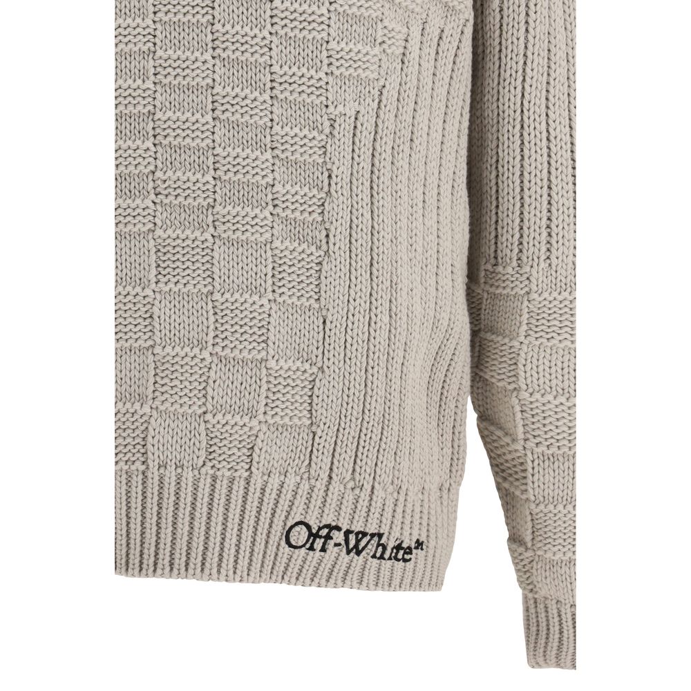 Off-White Beige Baumwoll-Sweatshirt