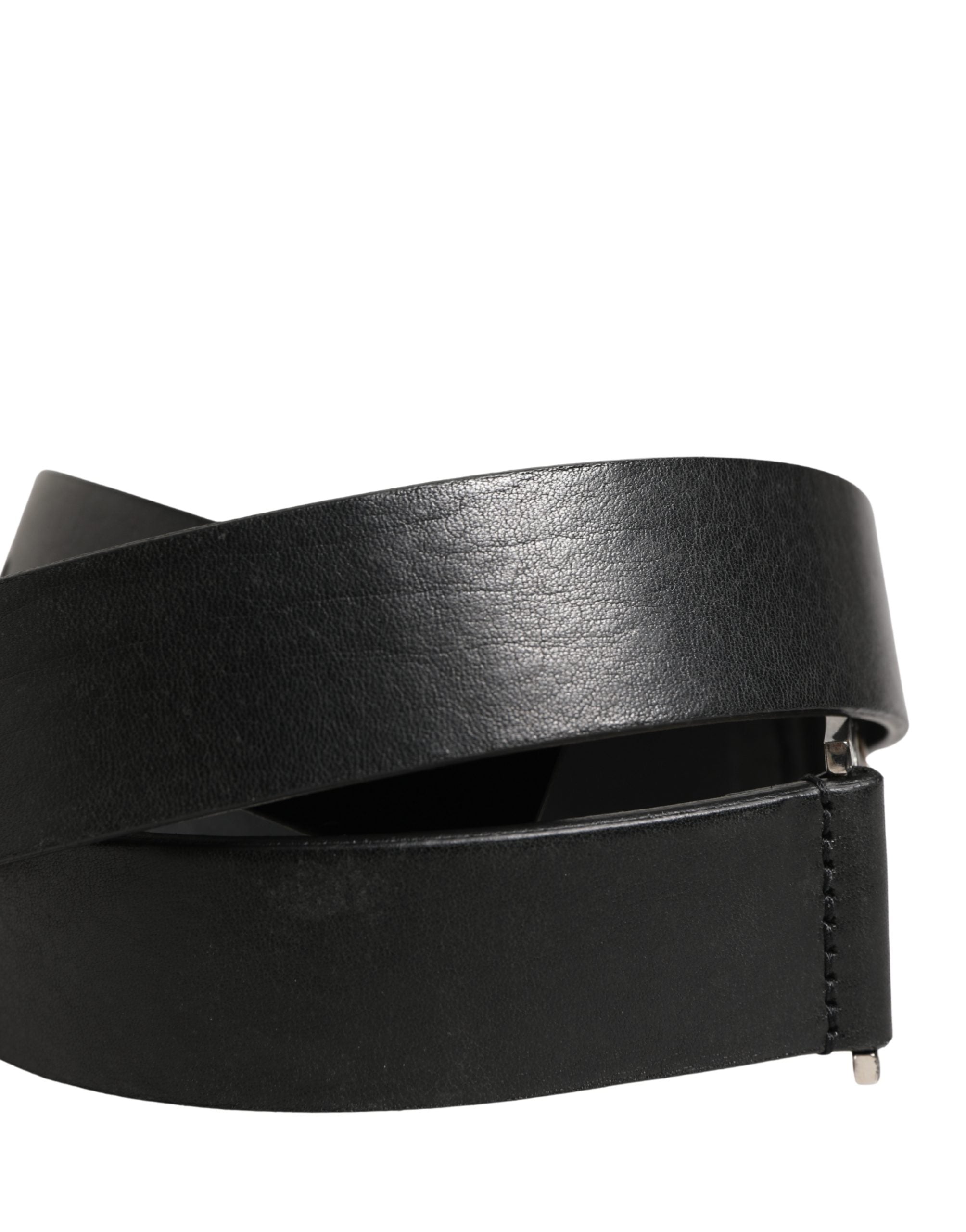 Dolce & Gabbana Herrenschließe Gürtel aus schwarzem Leder