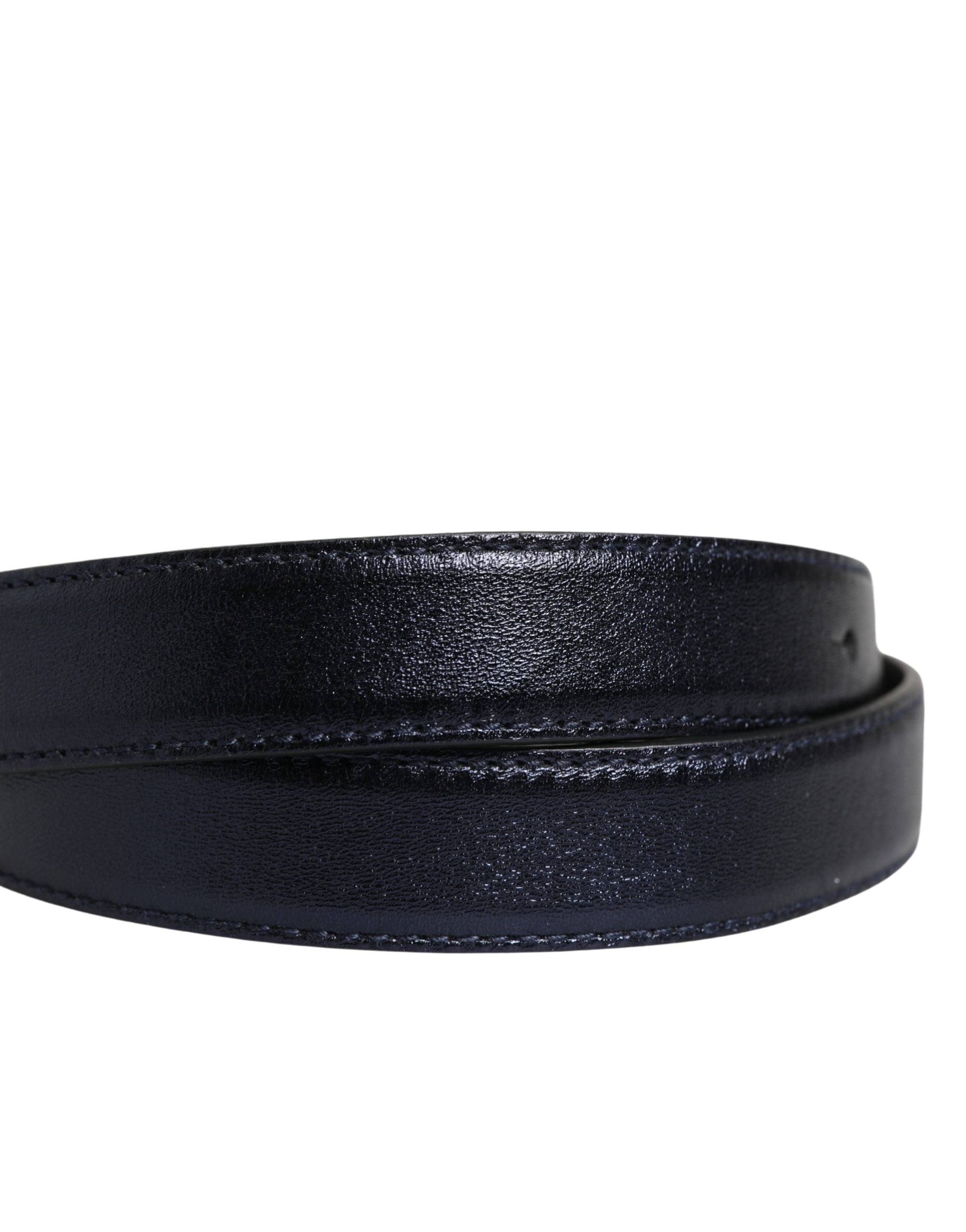 Dolce & Gabbana Herrenschließe aus schwarzem Leder, klassisch, quadratisch