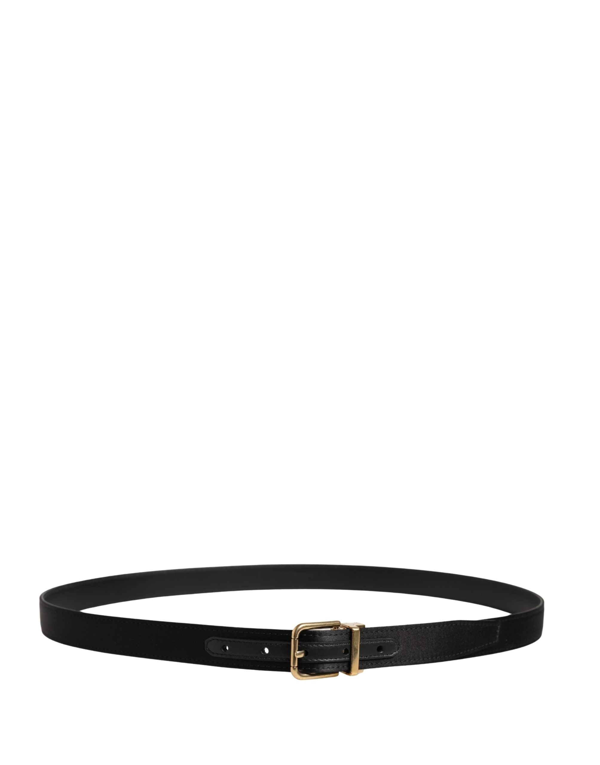 Dolce & Gabbana Herren Gürtel Schwarz Klassische Viskose mit Metallschnalle