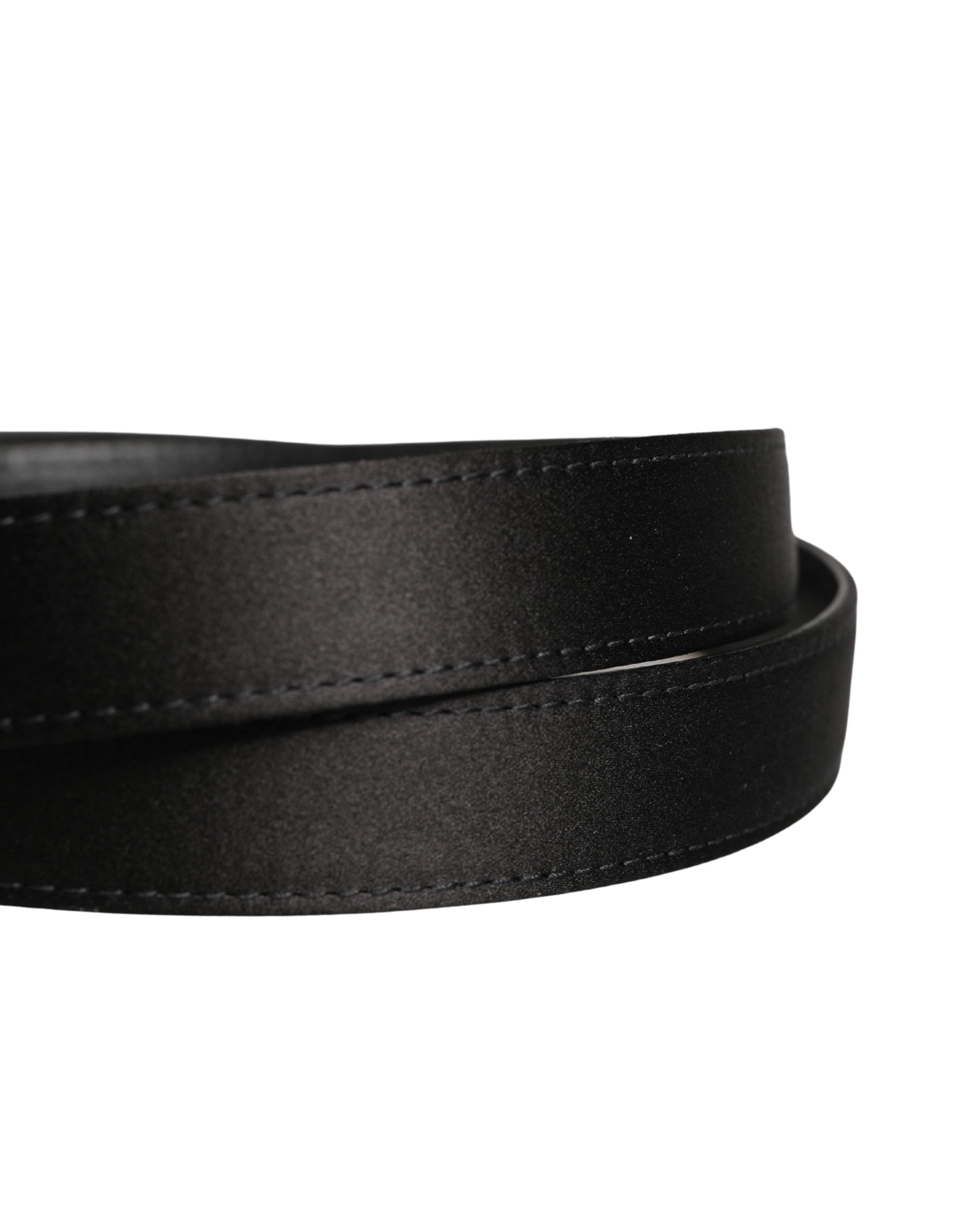 Dolce & Gabbana Herren Gürtel Schwarz Klassische Viskose mit Metallschnalle