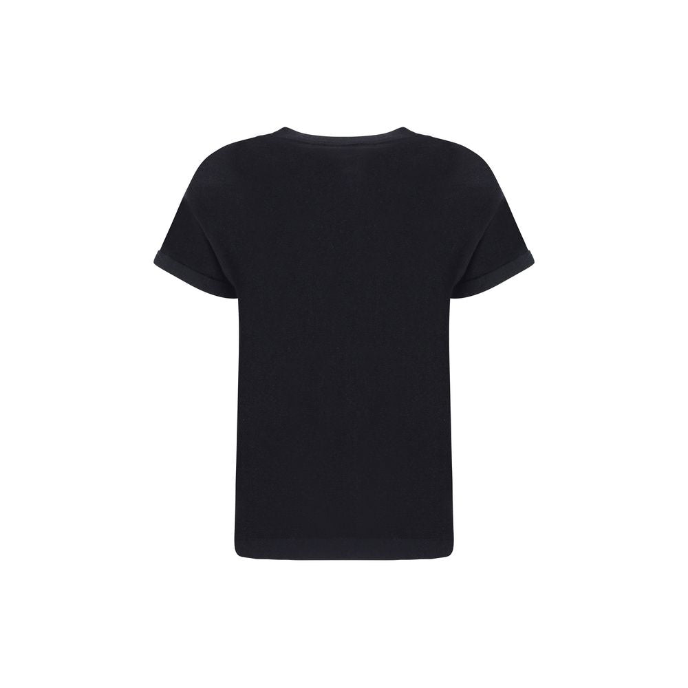 Brunello Cucinelli Schwarzes T-Shirt aus Nylon