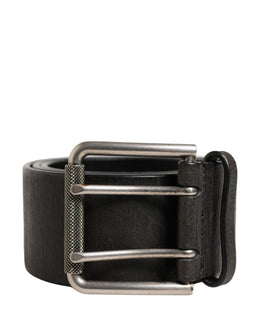 Dolce & Gabbana Herrenschließe Gürtel aus schwarzem Leder