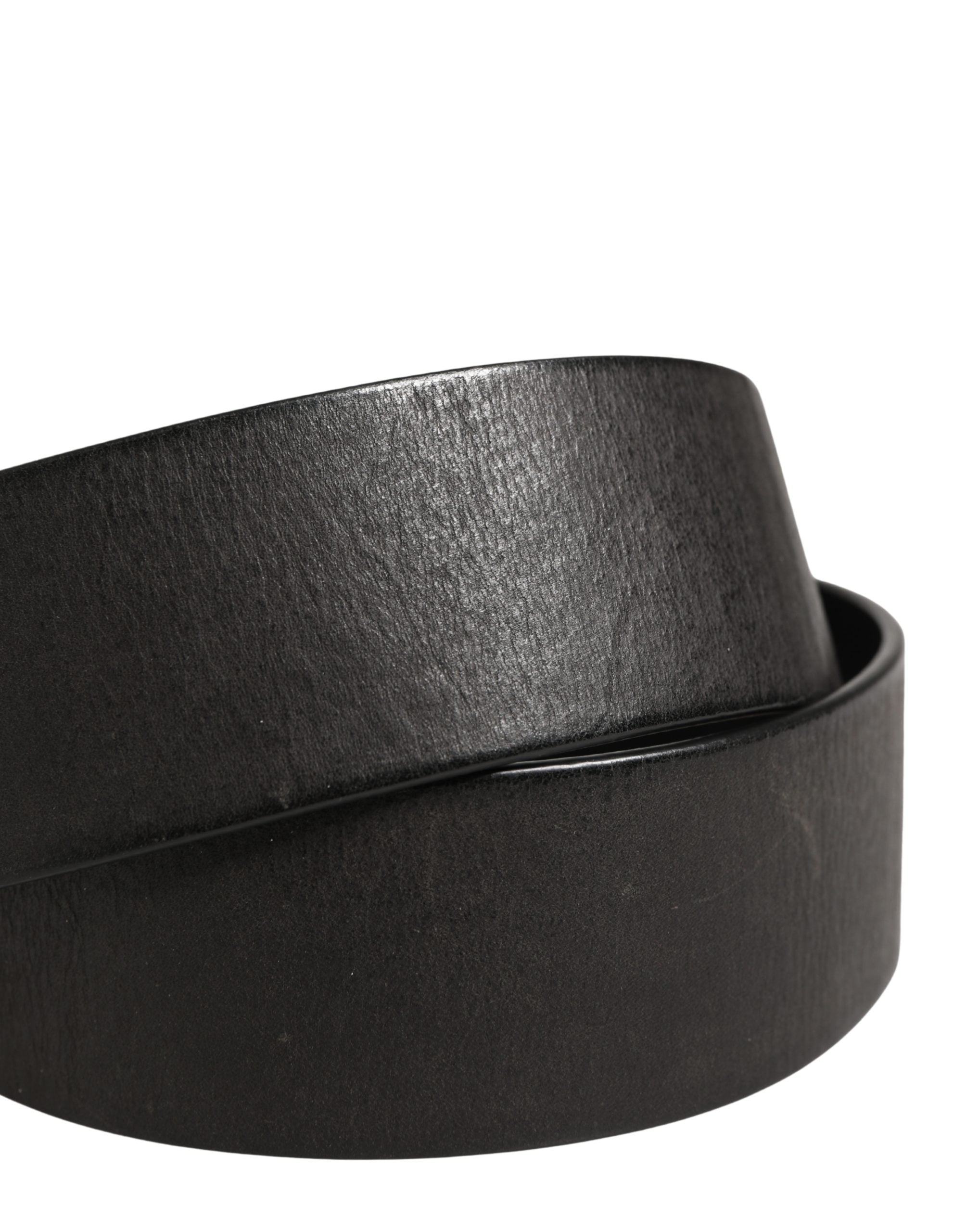 Dolce & Gabbana Herrenschließe Gürtel aus schwarzem Leder