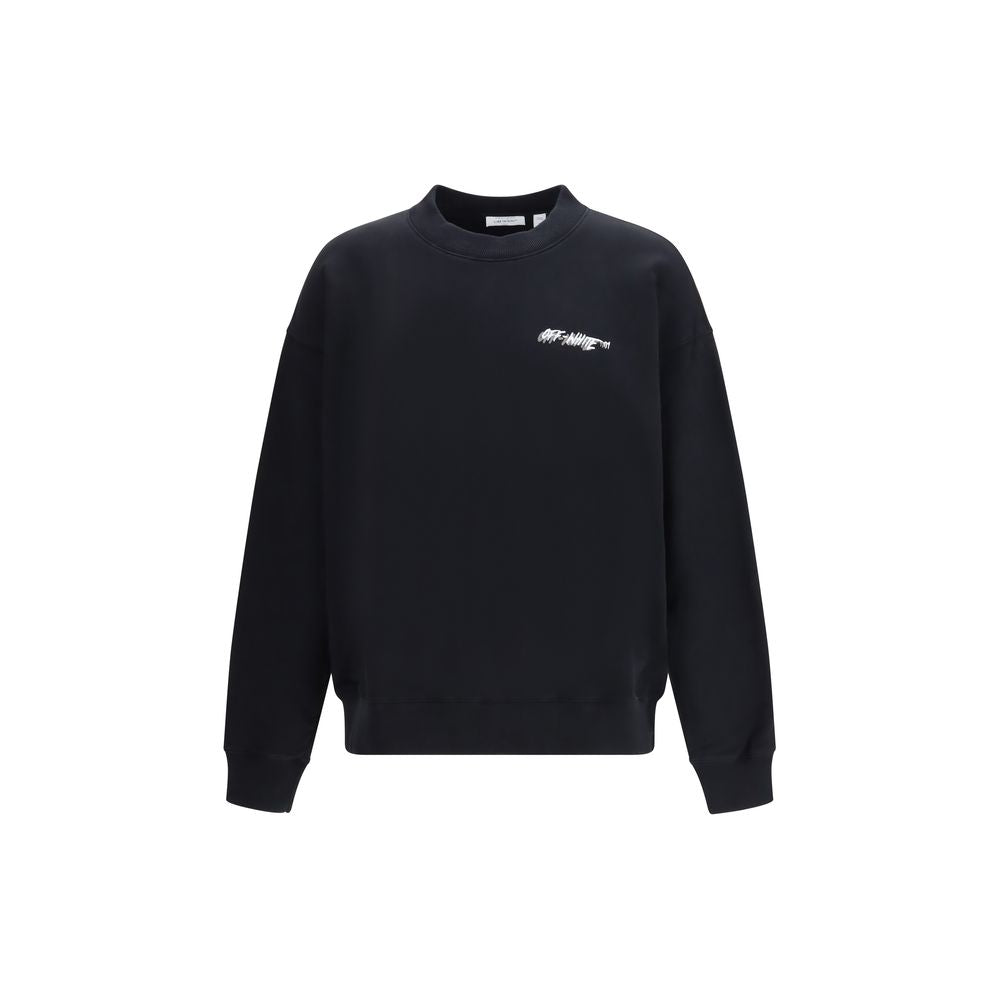 Off-White Schwarzer Baumwoll-Sweatshirt