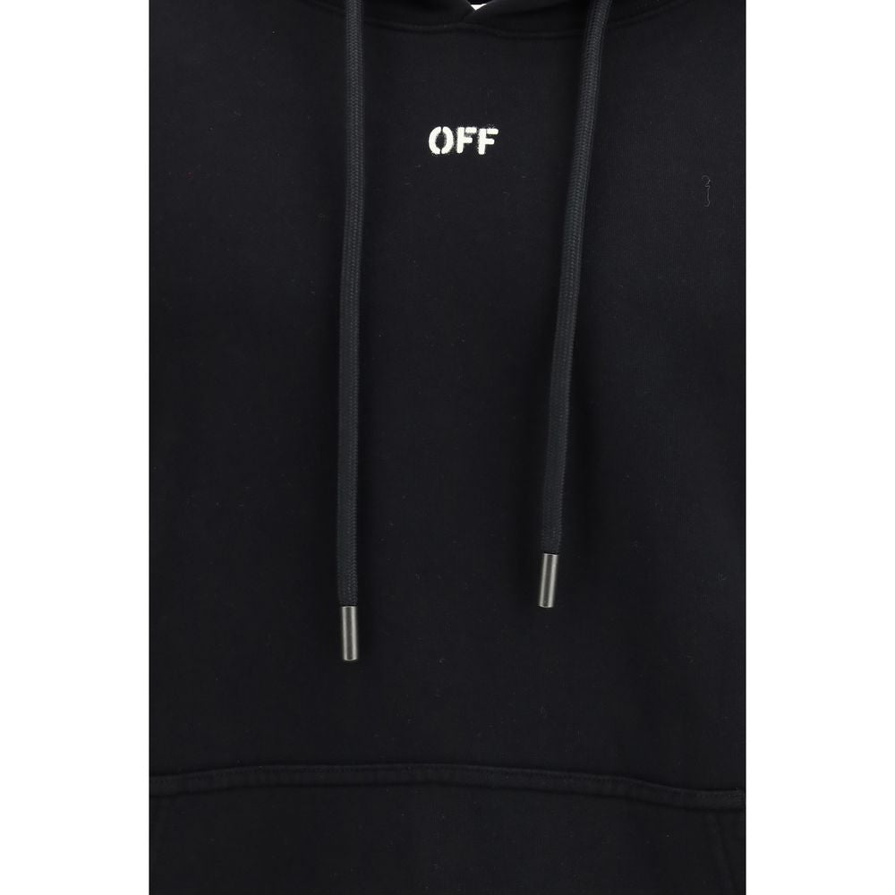 Off-White Schwarzer Baumwoll-Sweatshirt